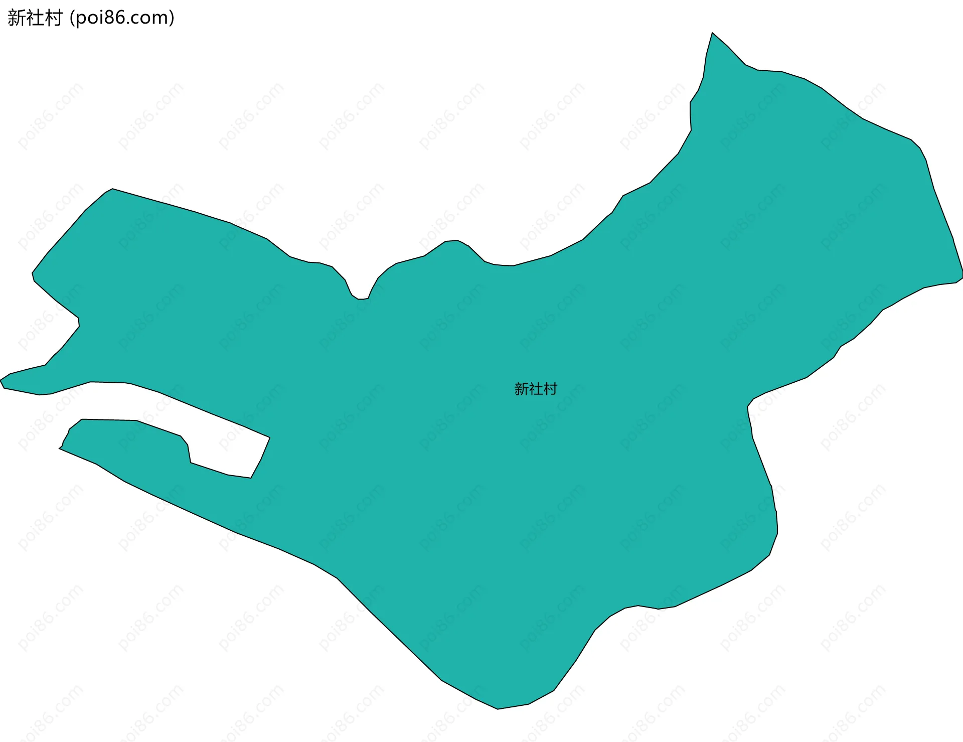 新社村边界地图