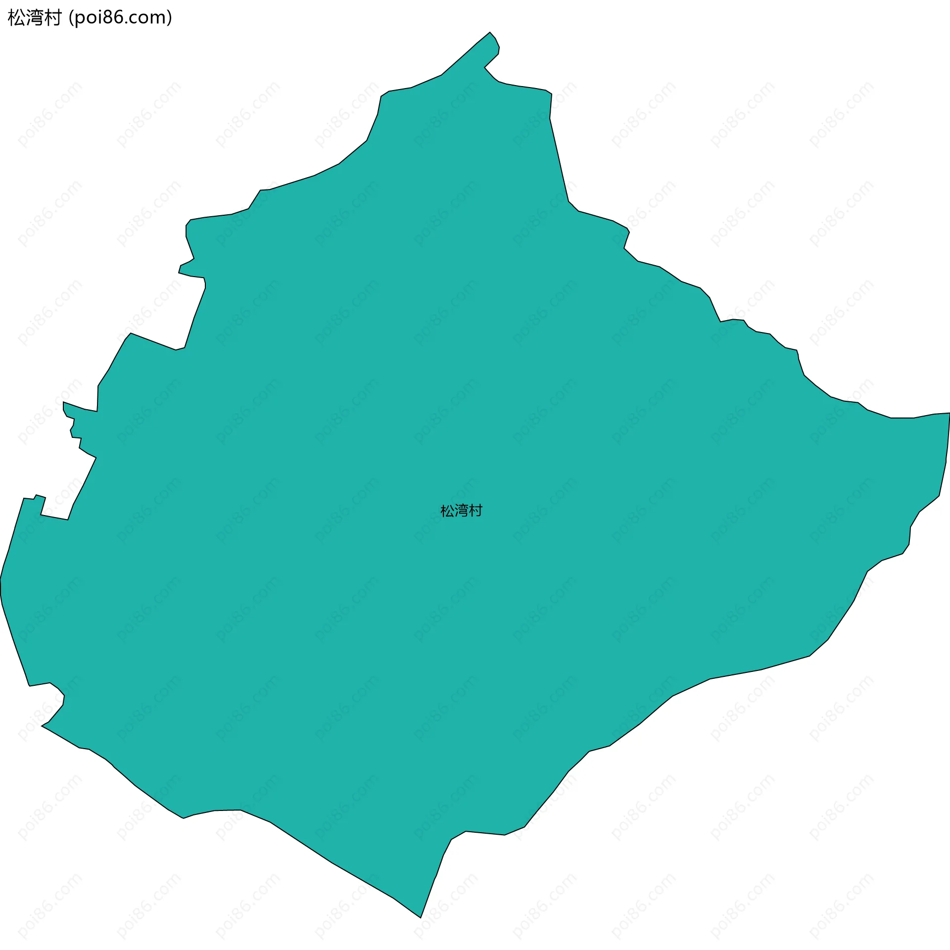 松湾村边界地图