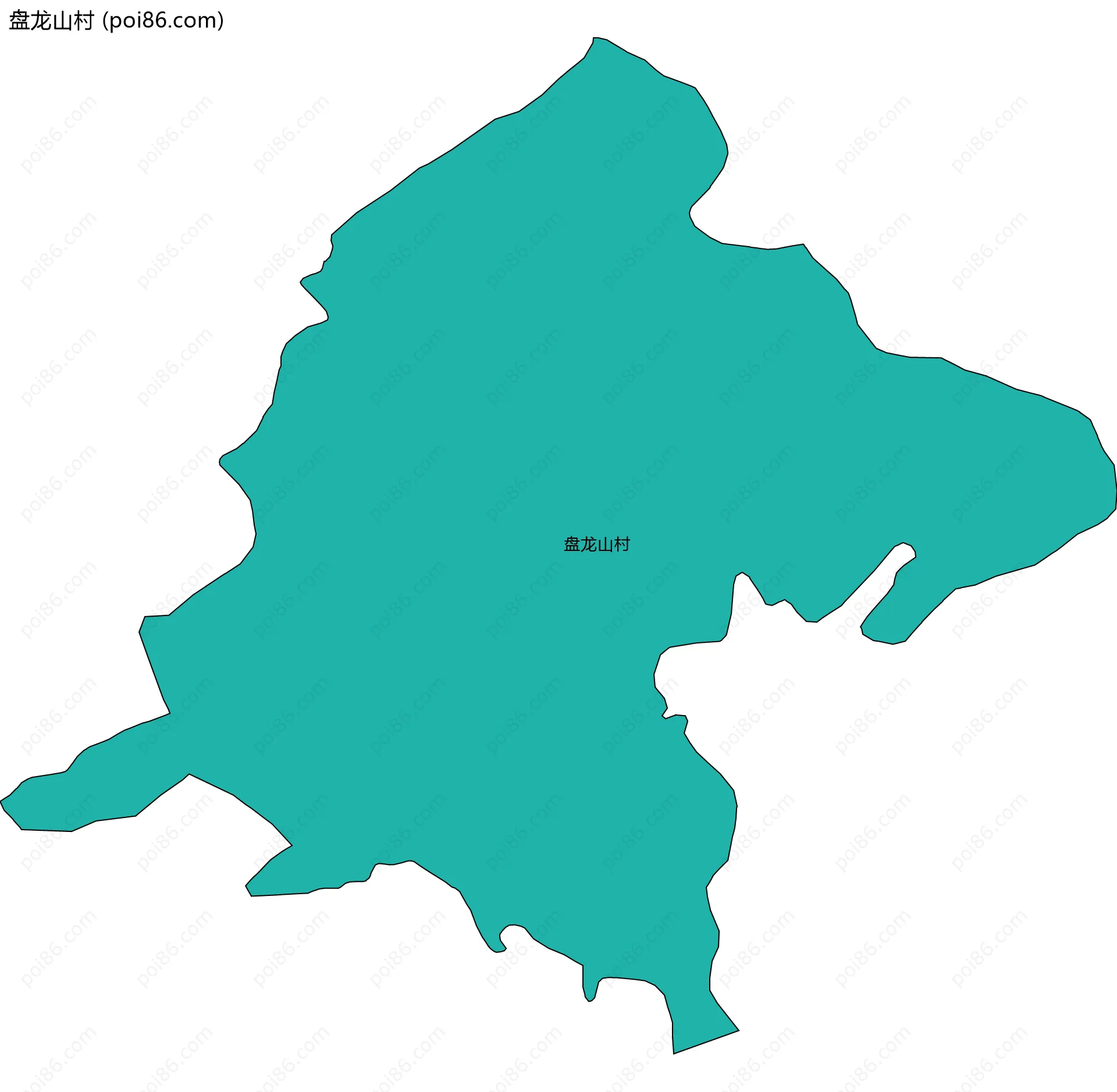 盘龙山村边界地图