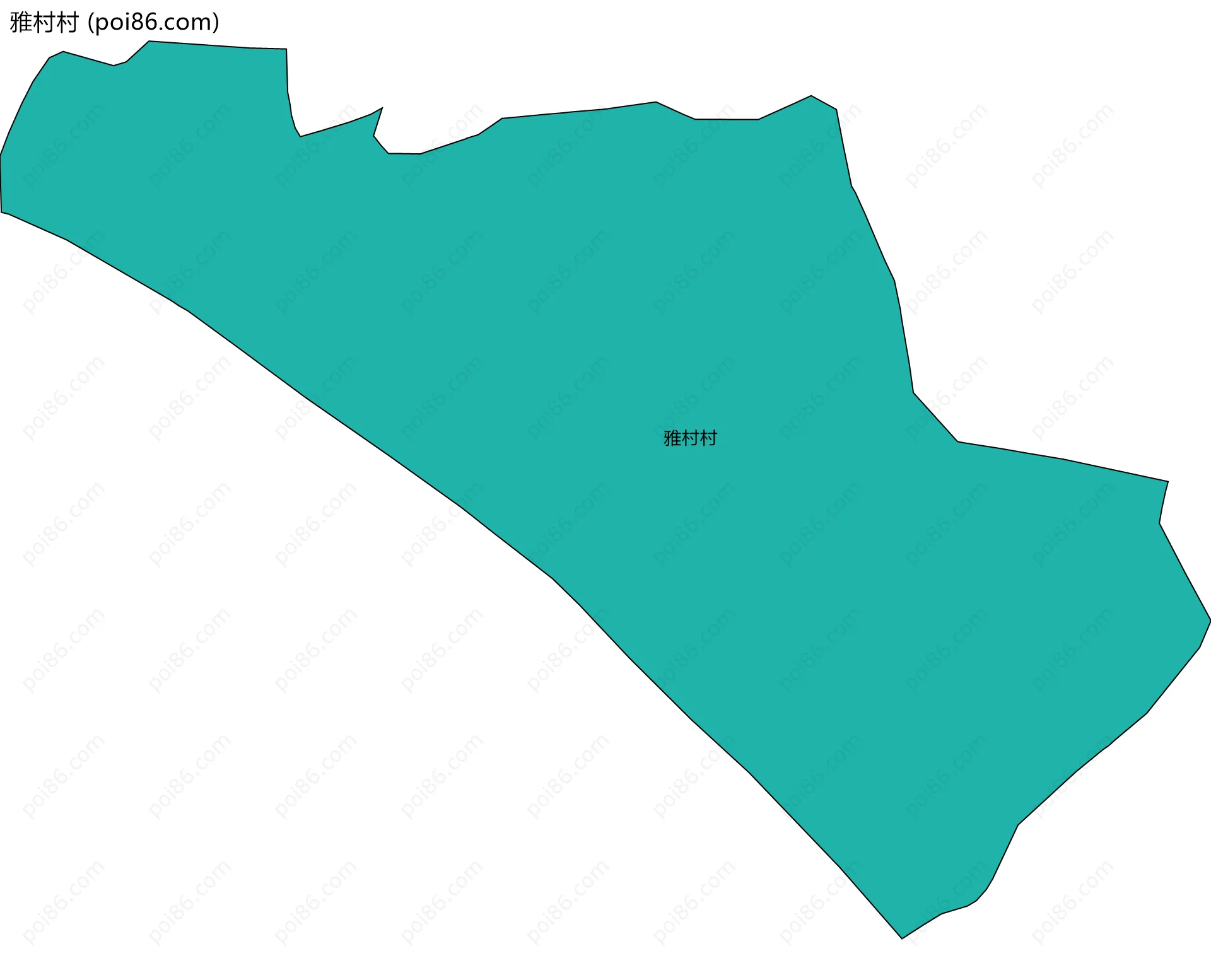 雅村村边界地图