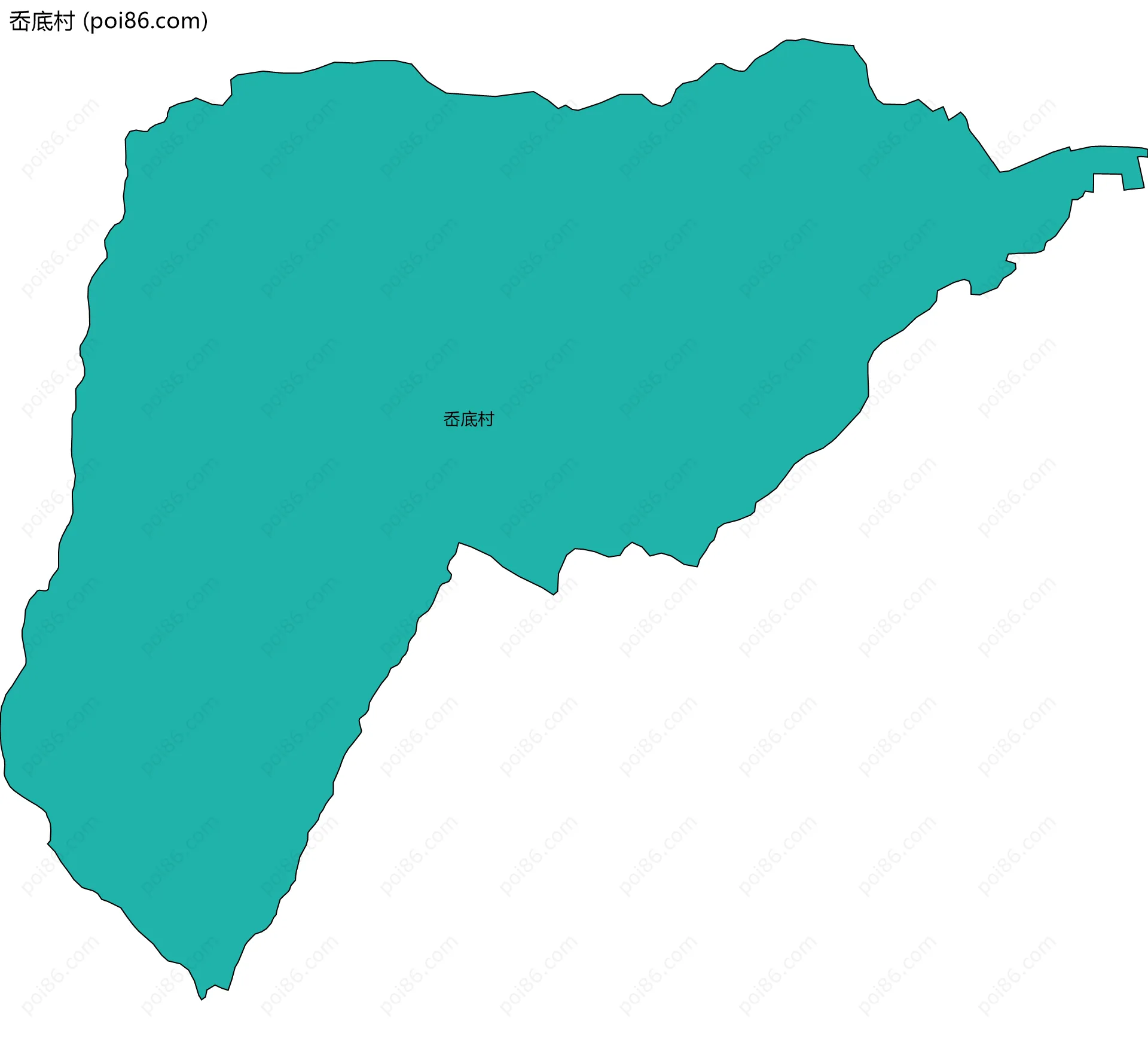 岙底村边界地图