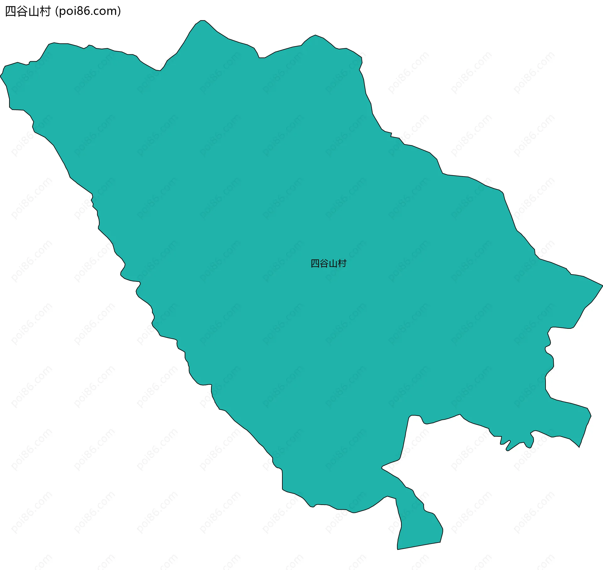 四谷山村边界地图