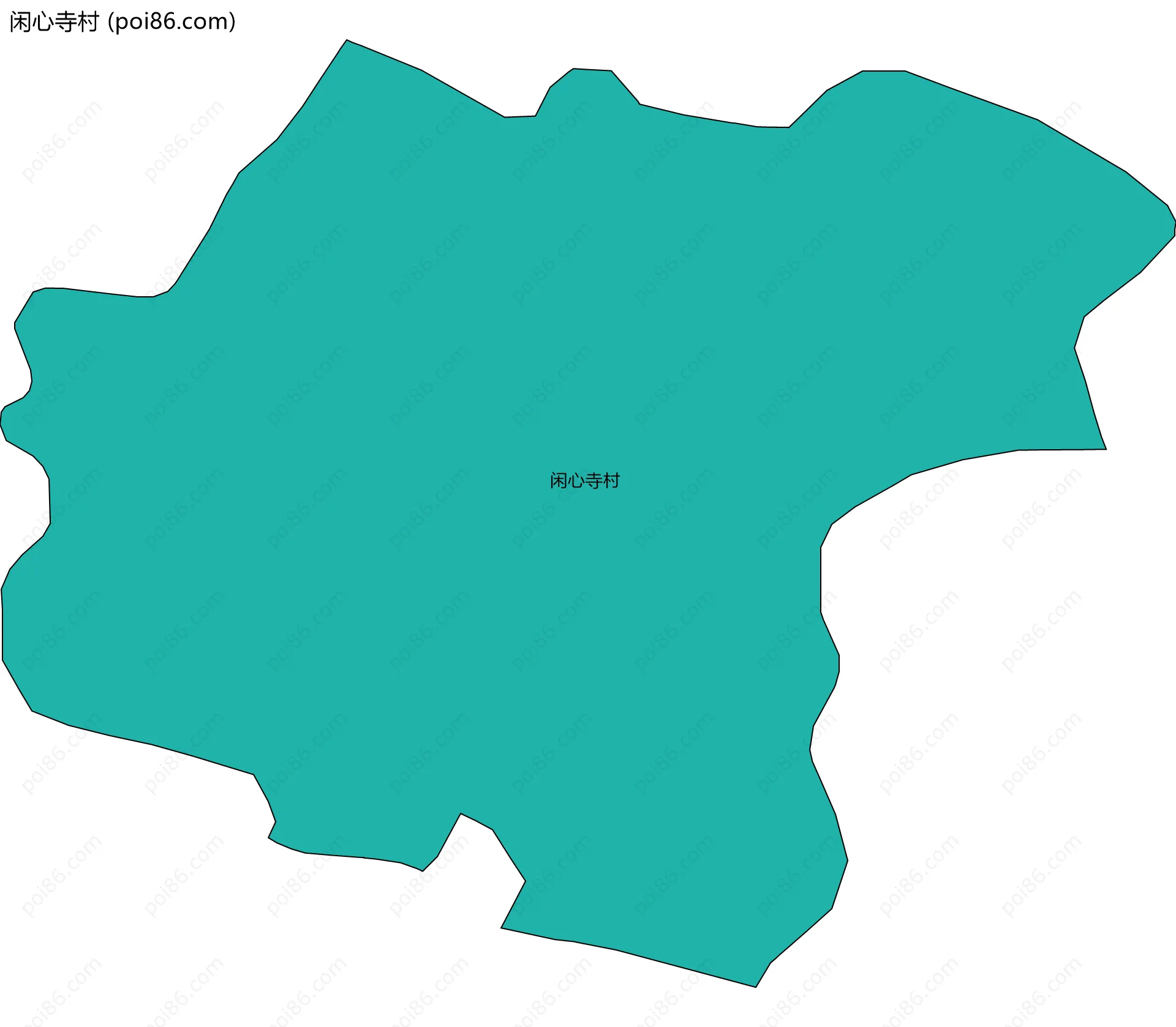闲心寺村边界地图