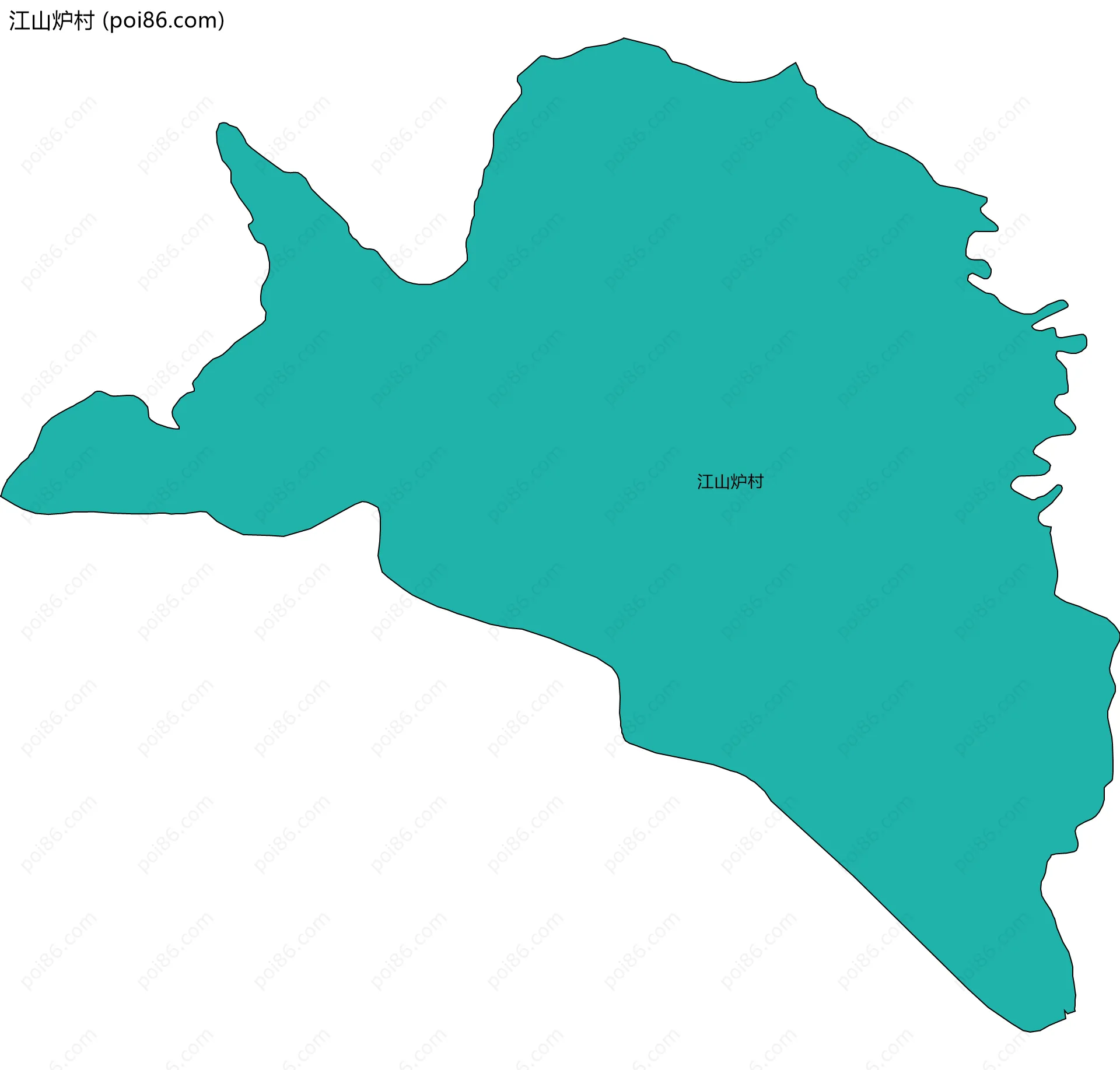 江山炉村边界地图