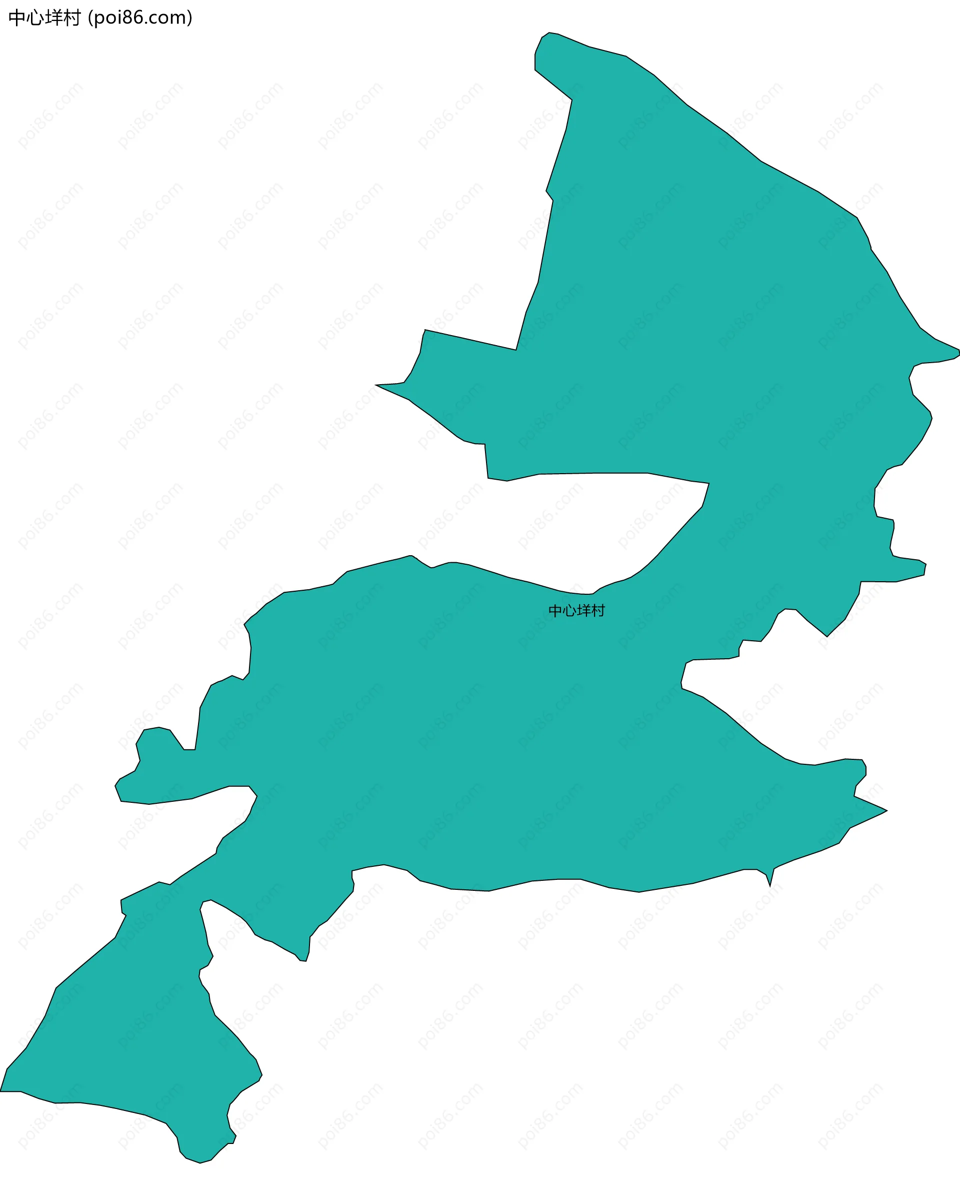 中心垟村边界地图