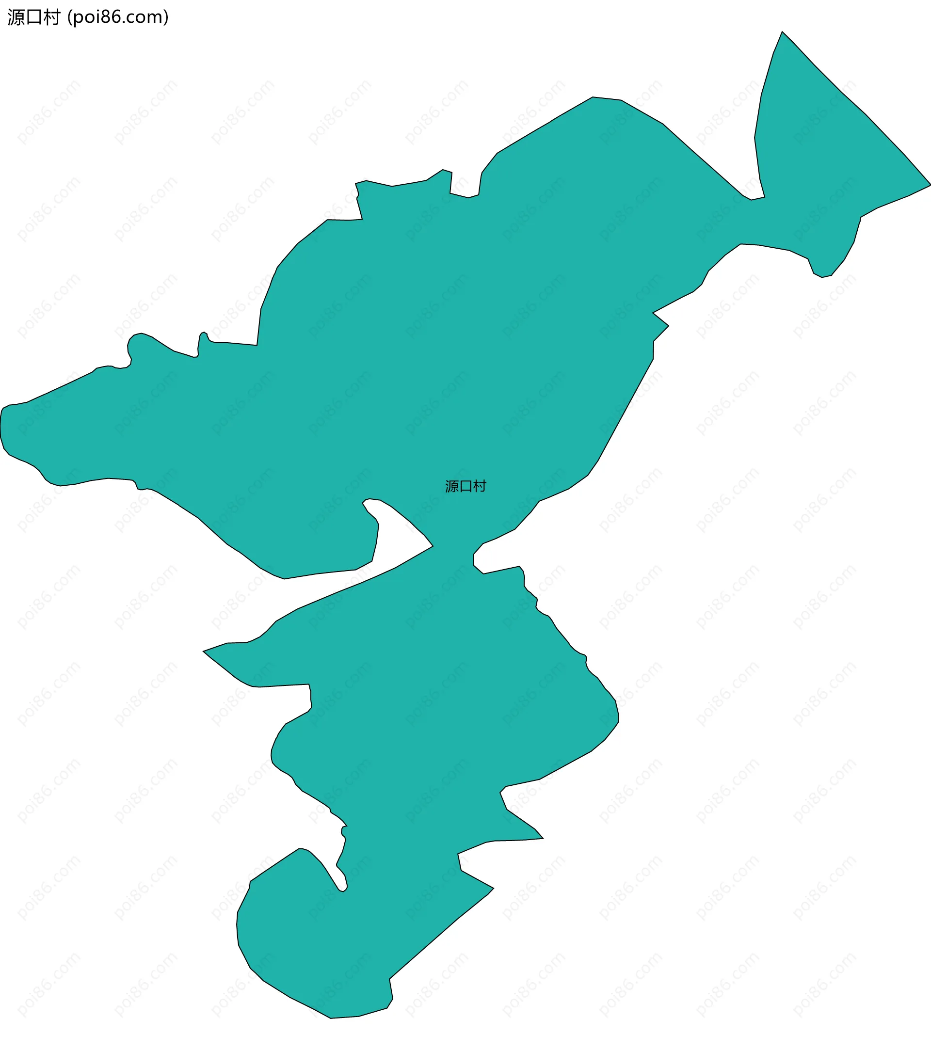 源口村边界地图