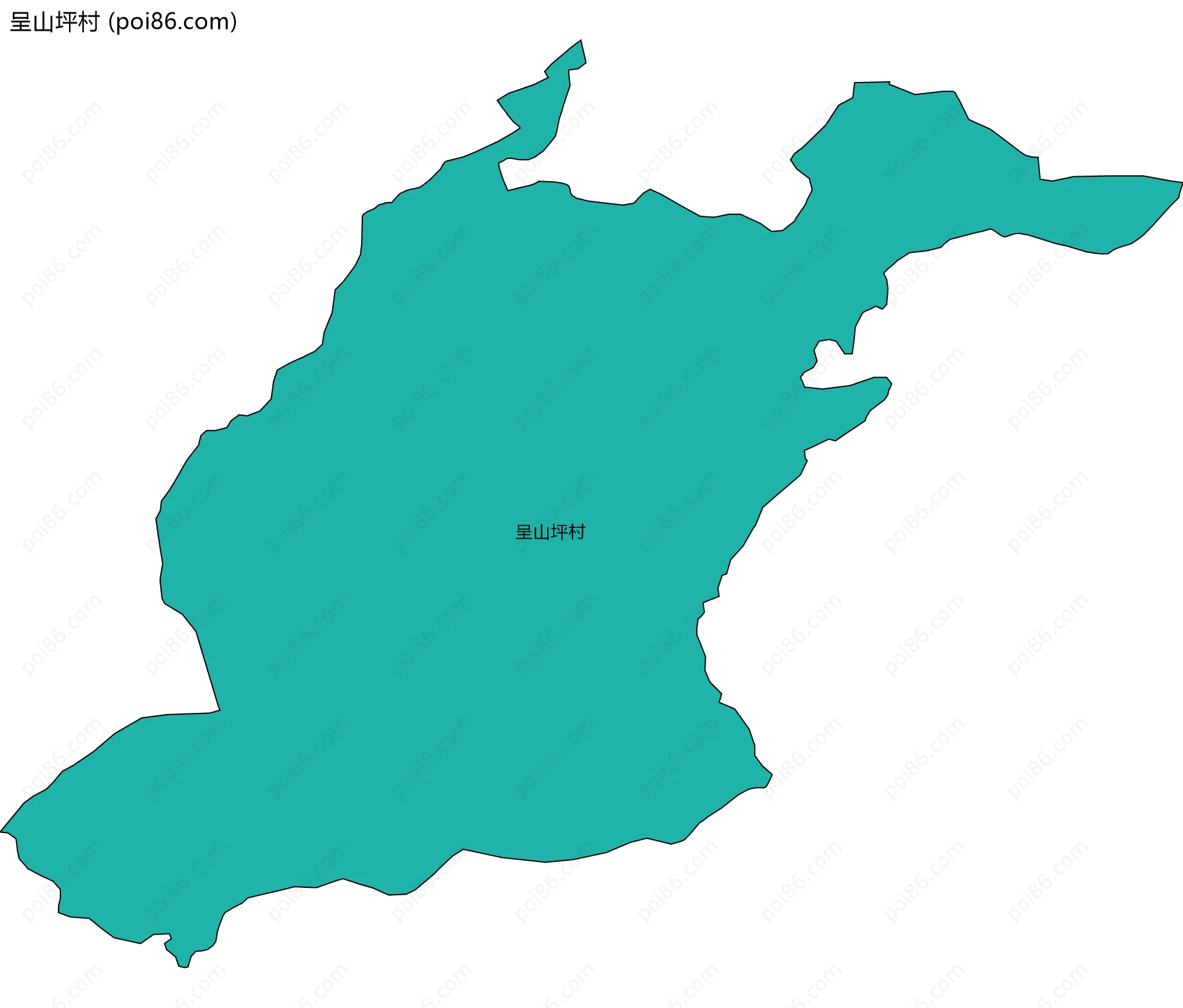 呈山坪村边界地图