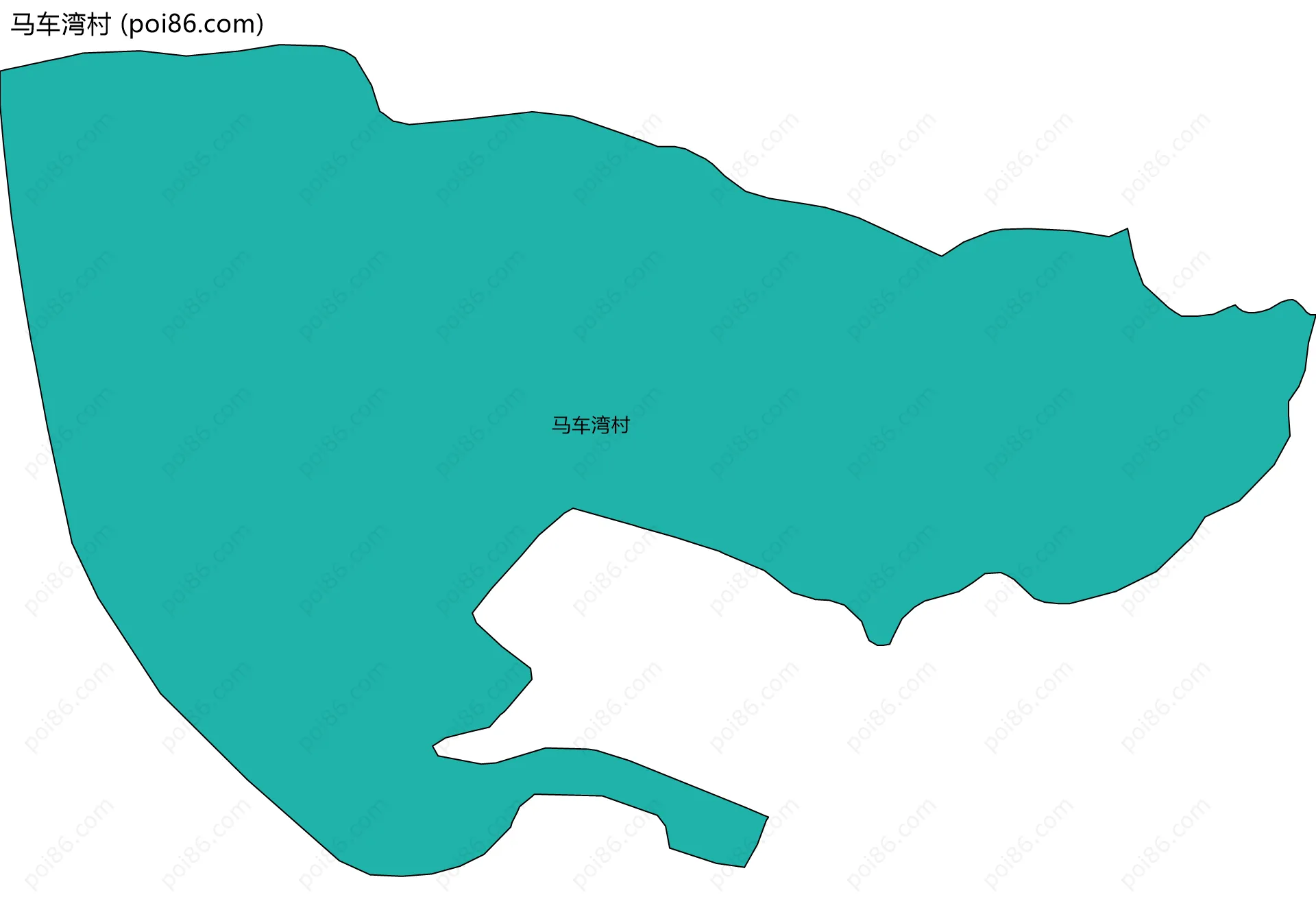 马车湾村边界地图