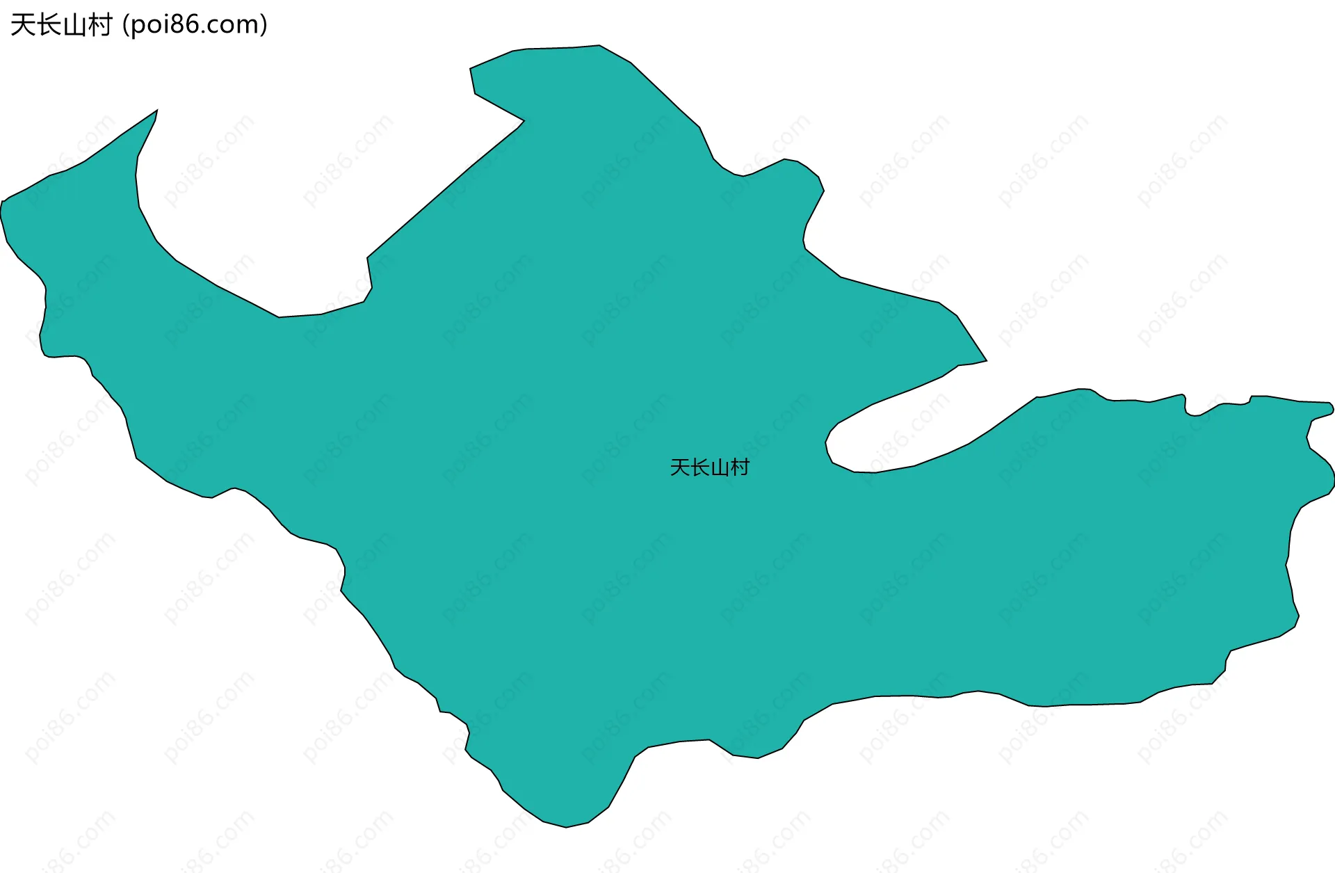 天长山村边界地图