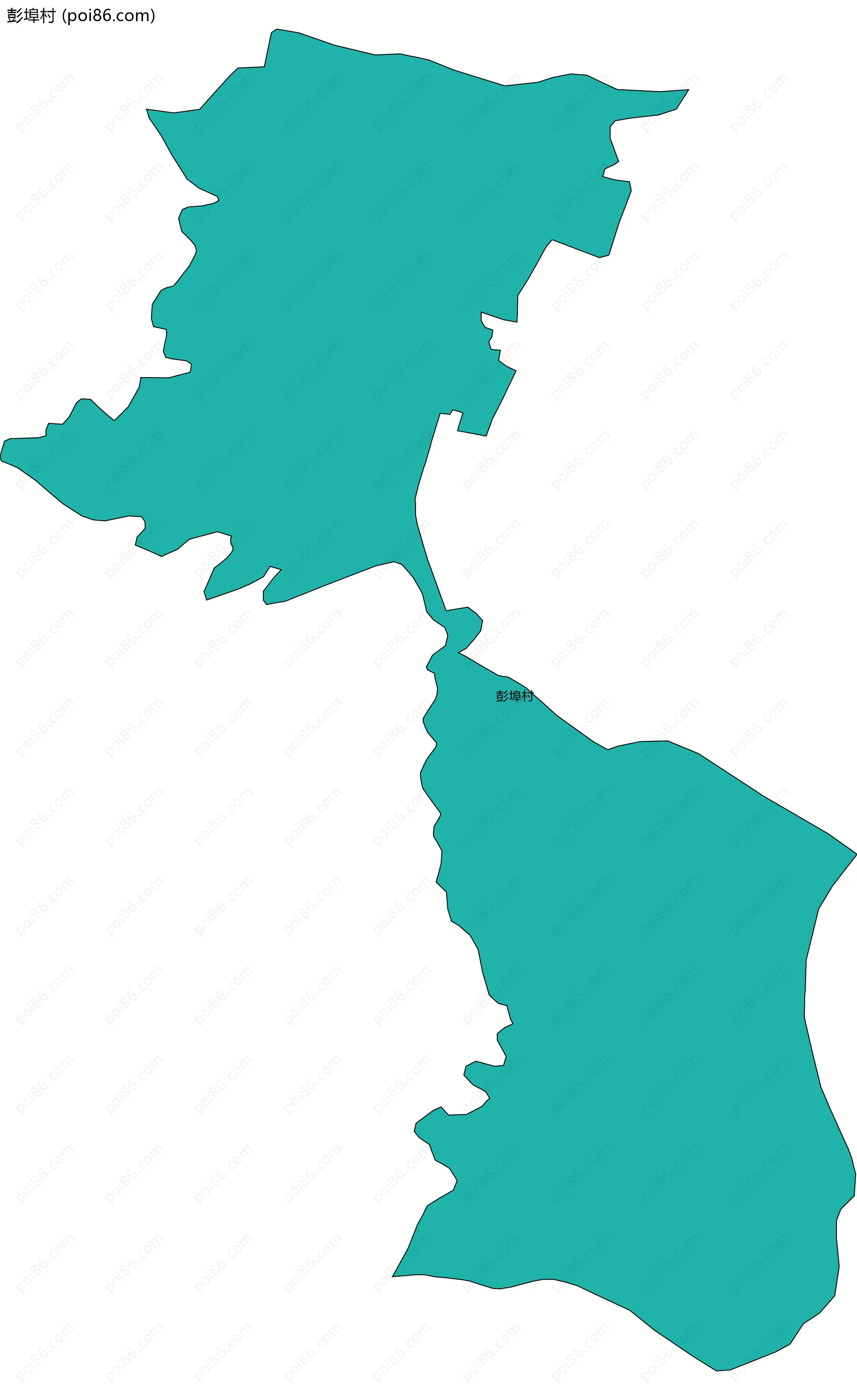 彭埠村边界地图