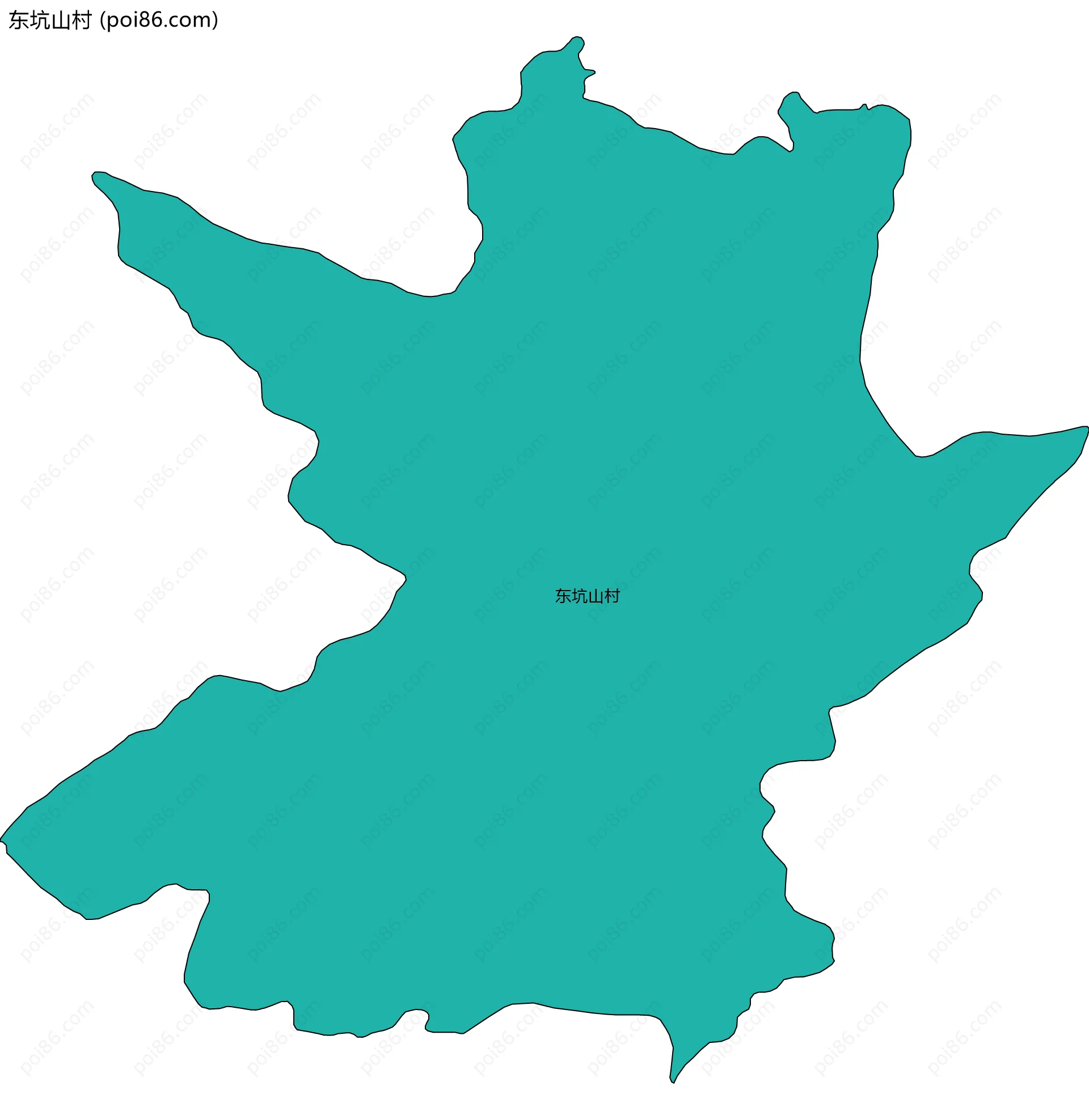 东坑山村边界地图