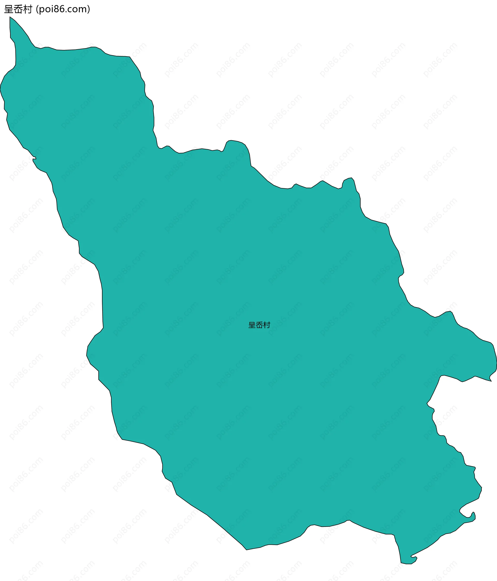 呈岙村边界地图