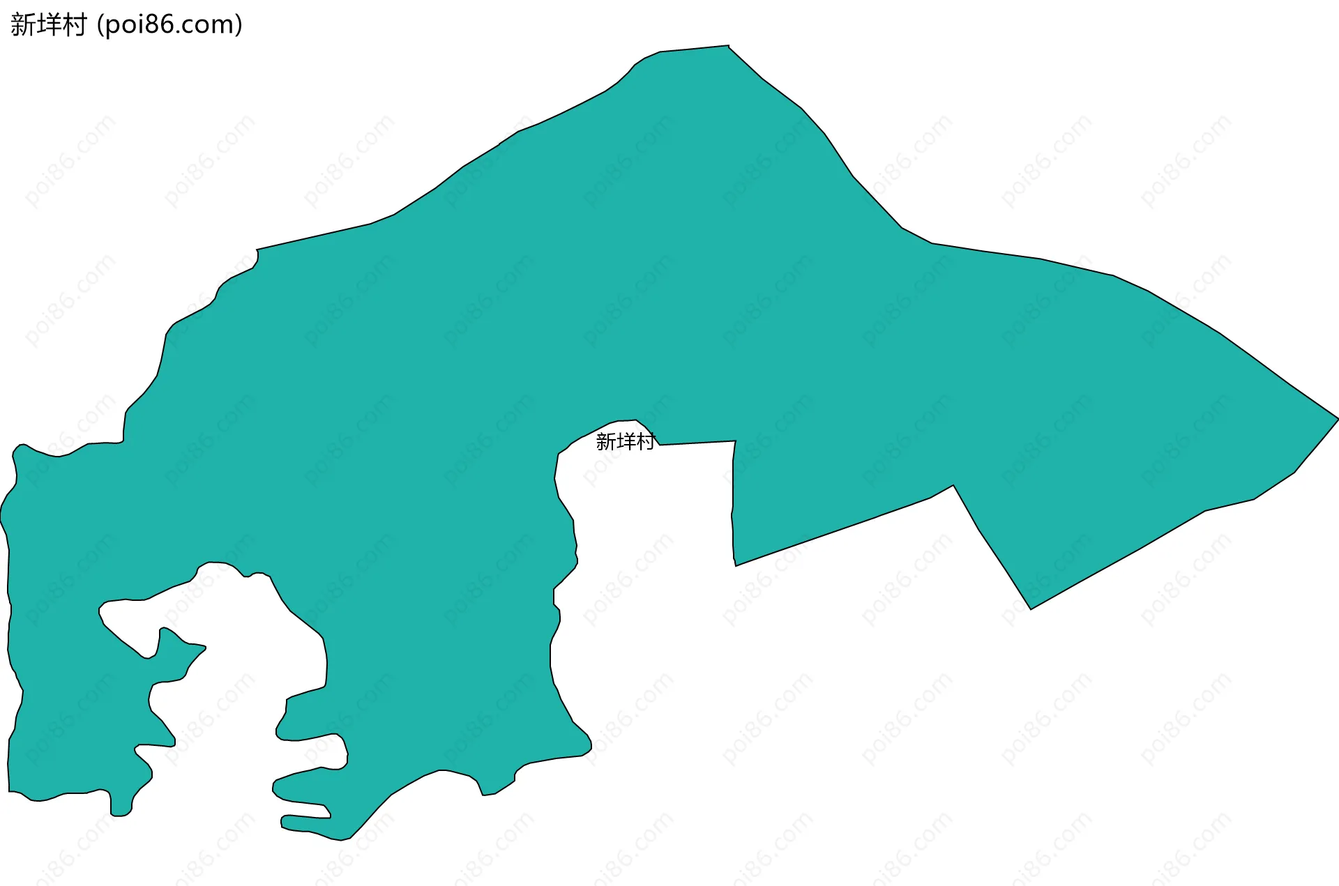 新垟村边界地图