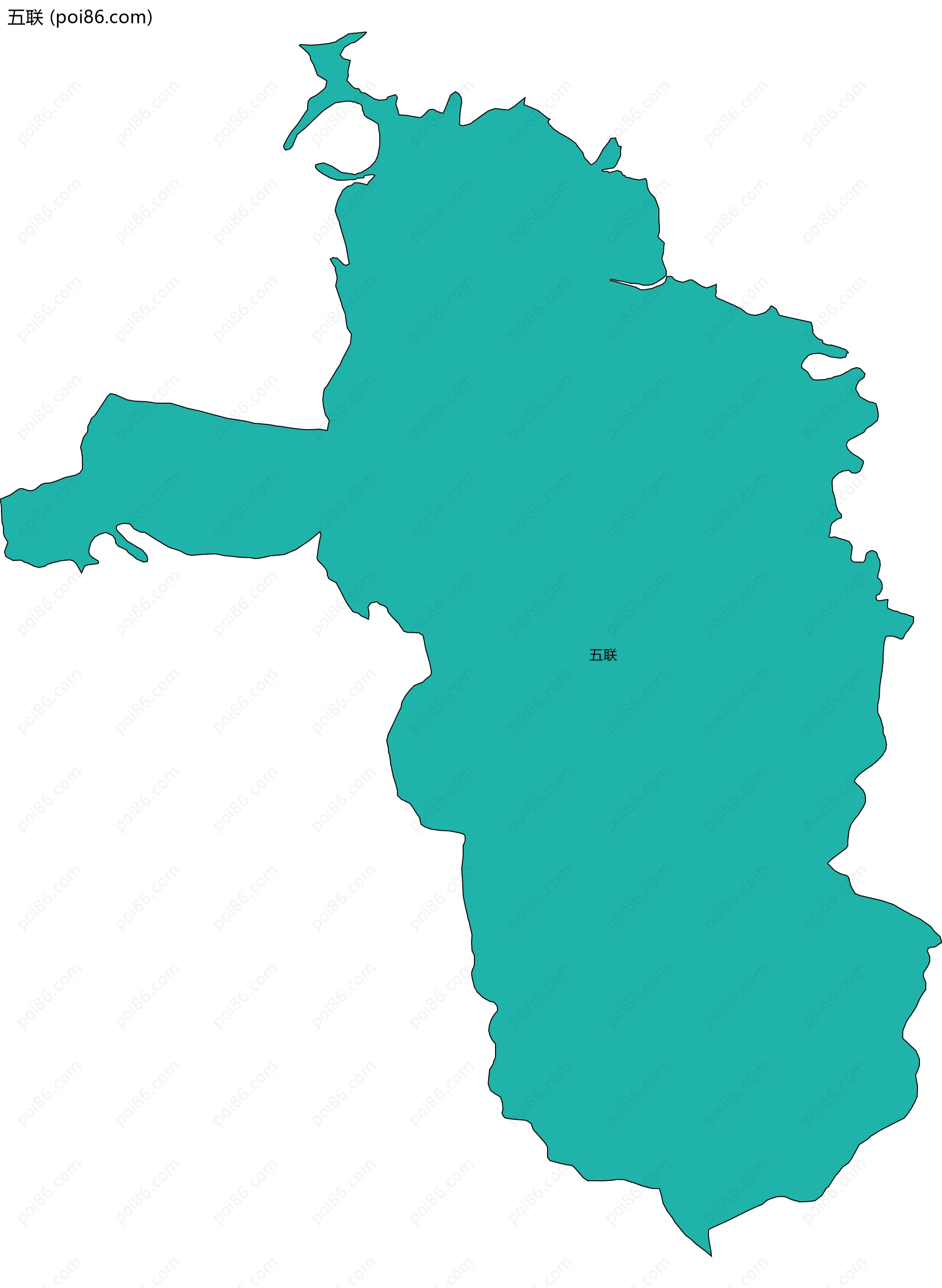 五联边界地图