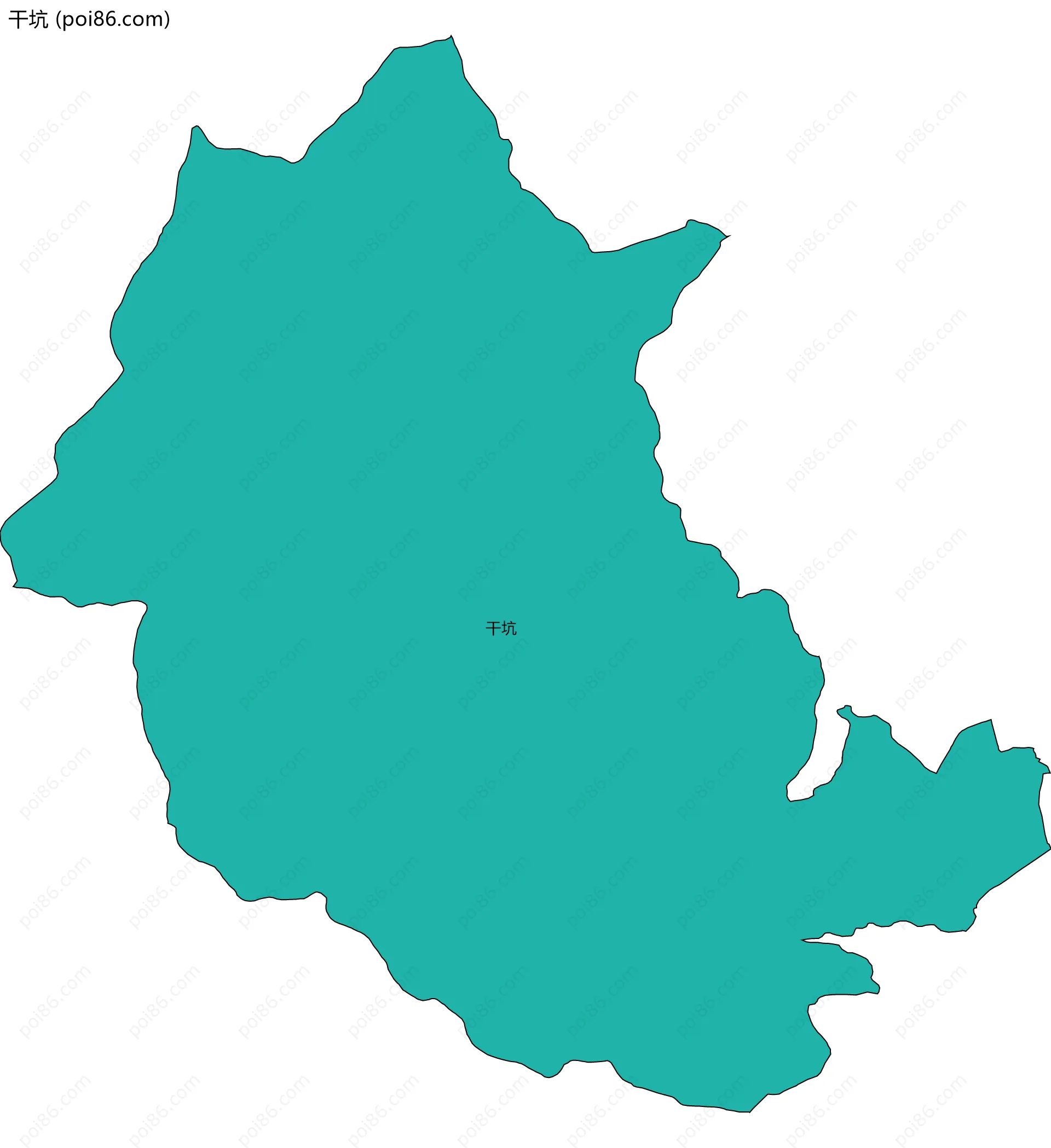 干坑边界地图