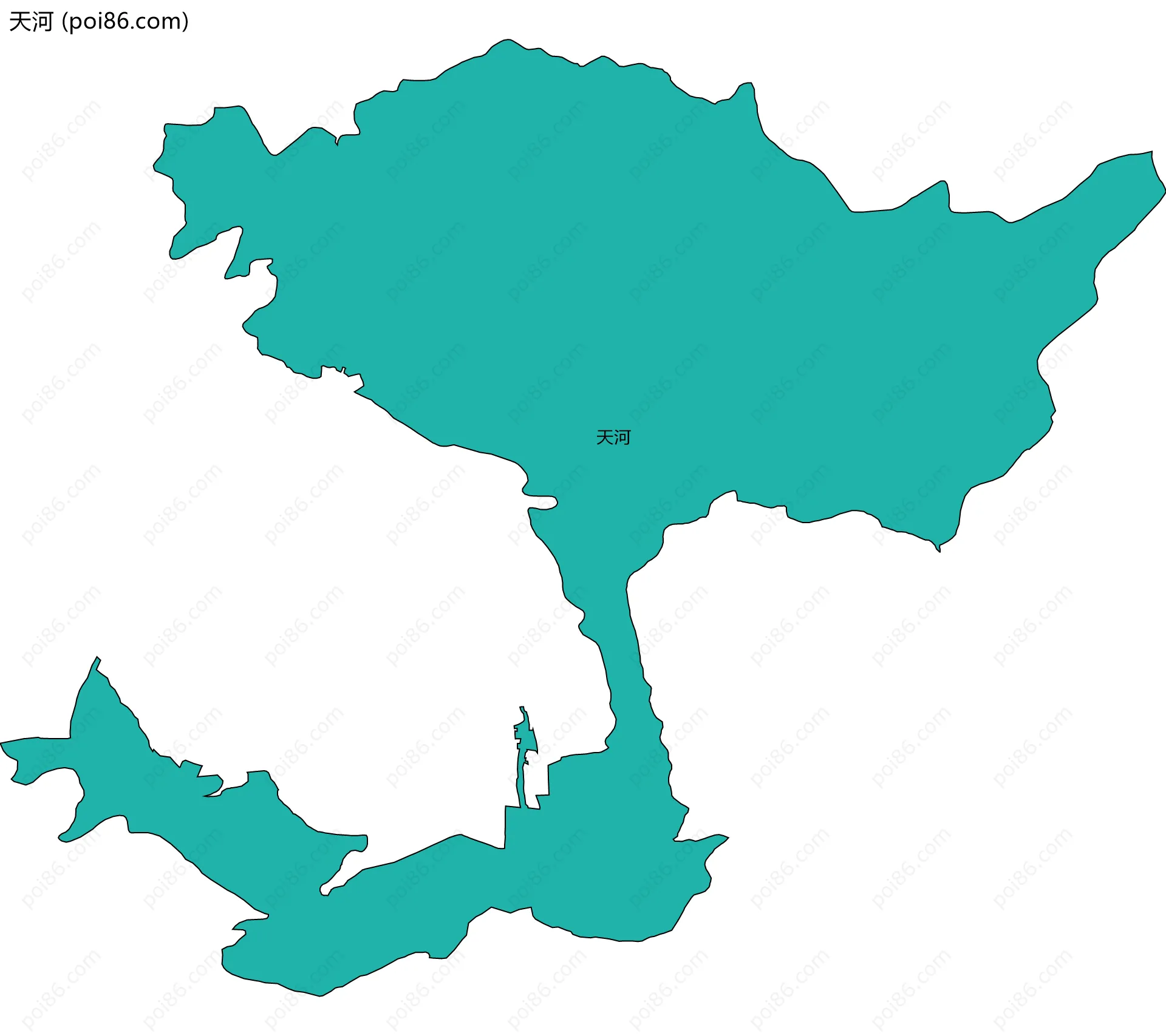 天河边界地图
