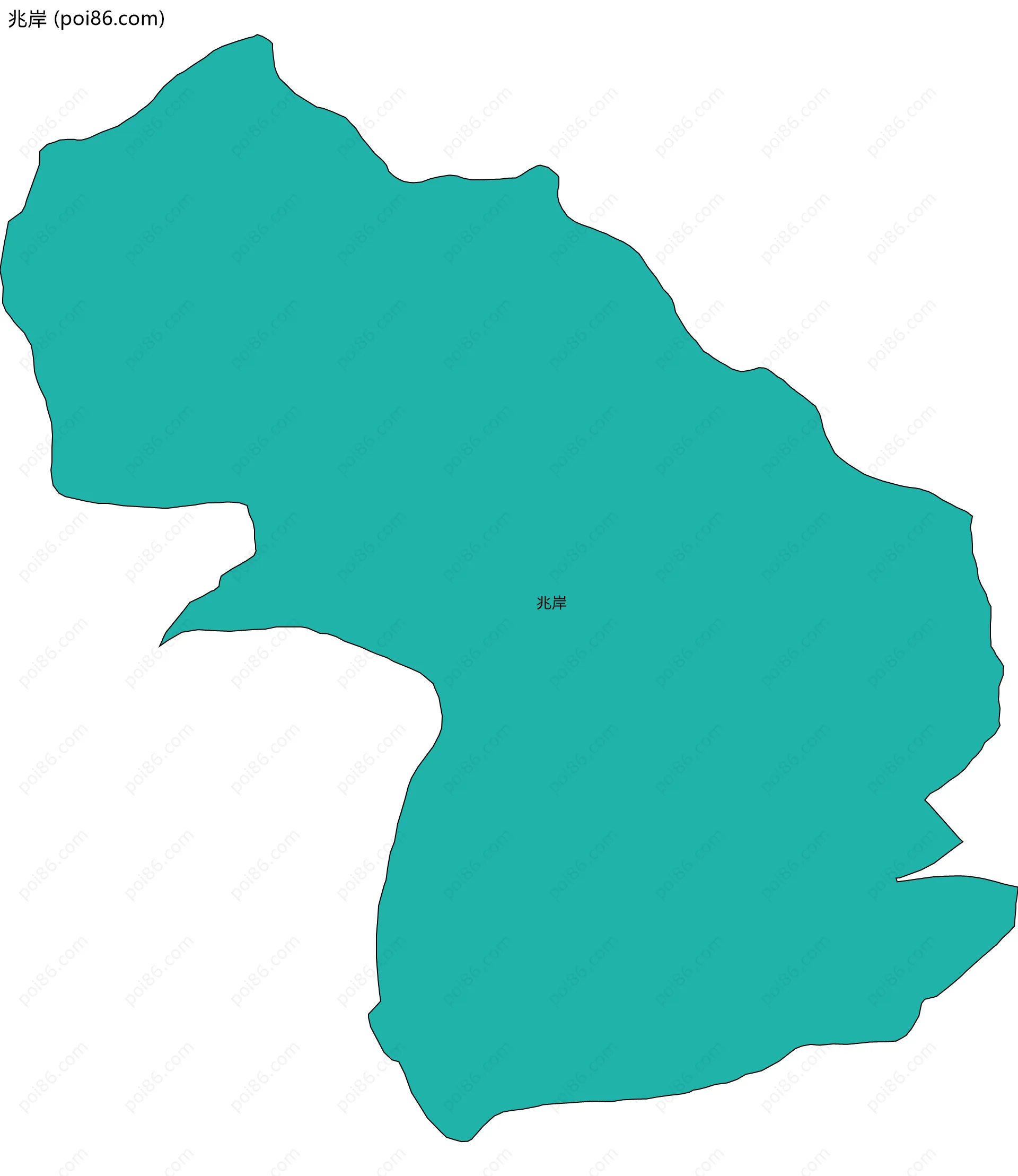兆岸边界地图