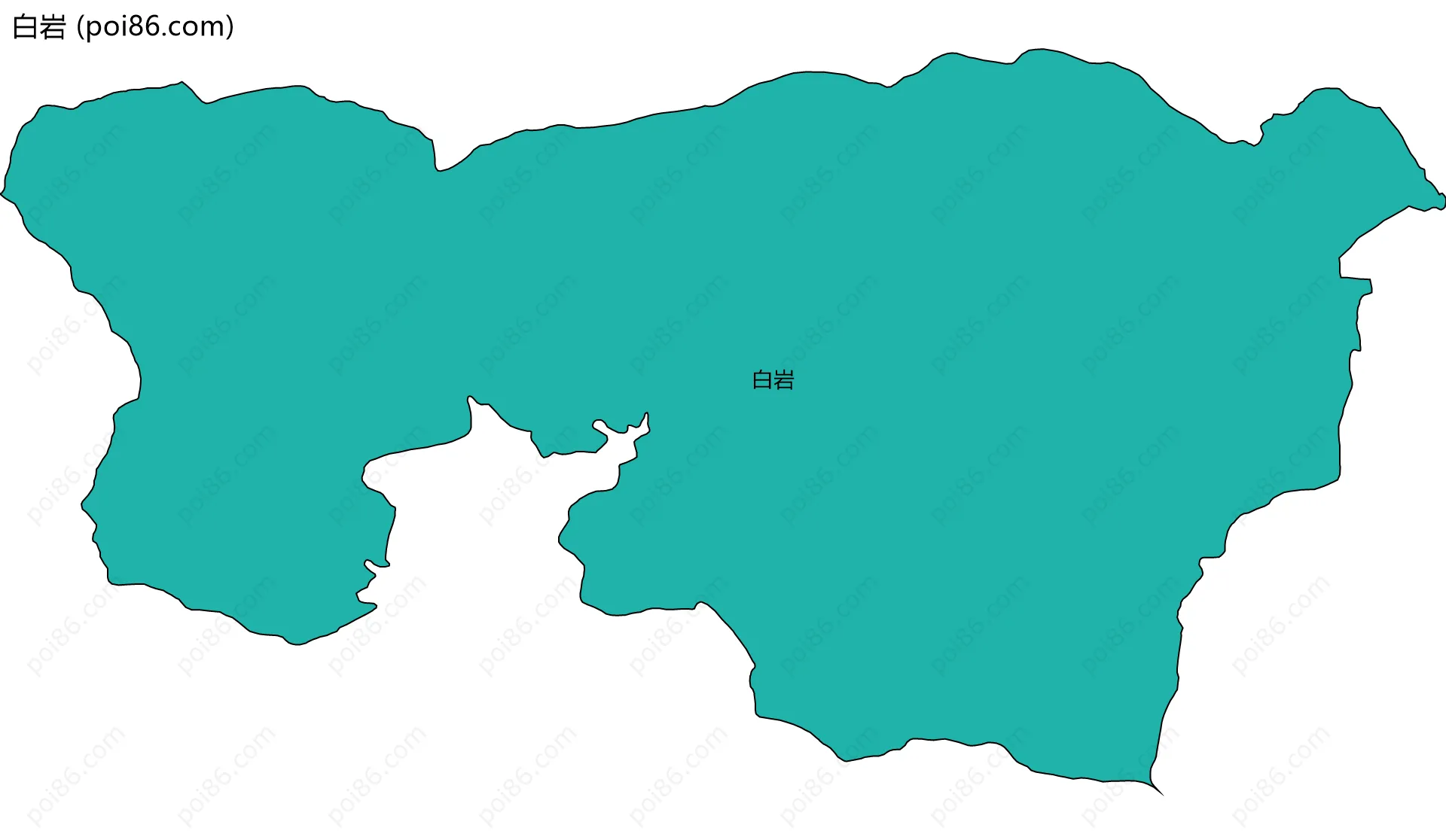 白岩边界地图