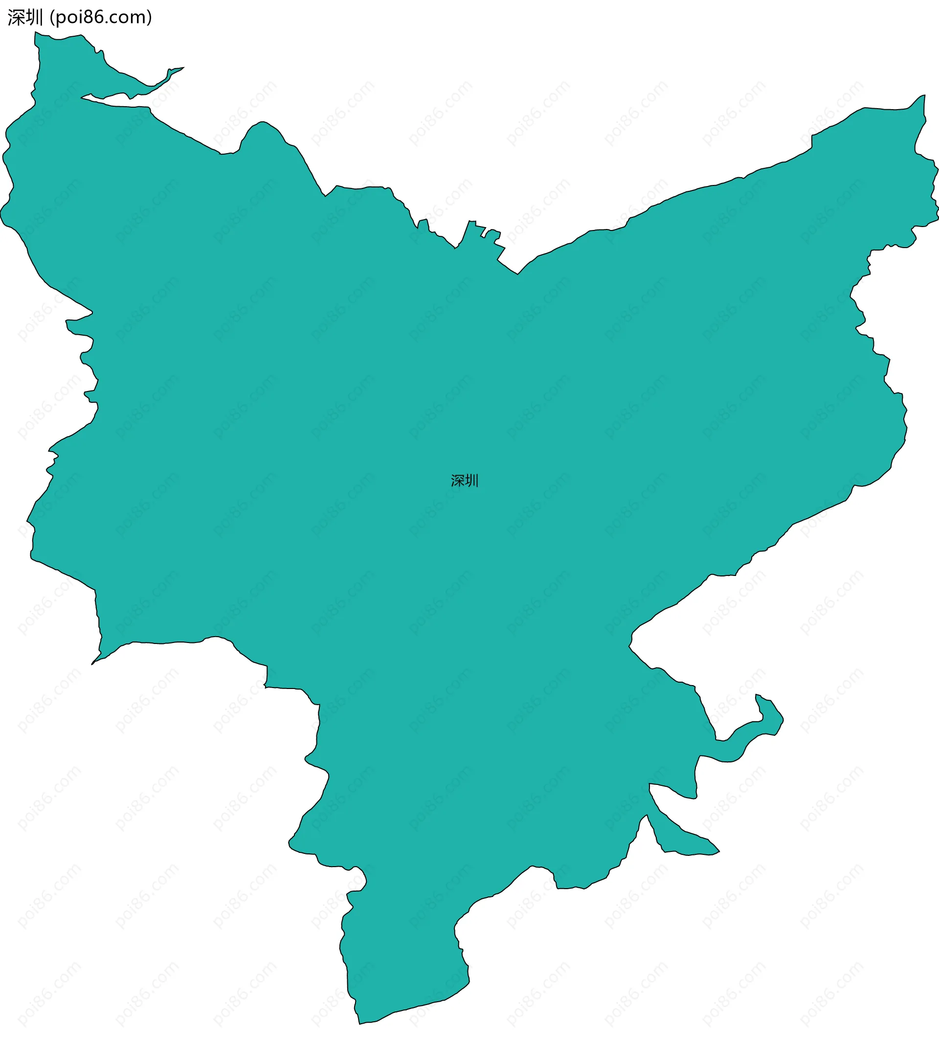 深圳边界地图