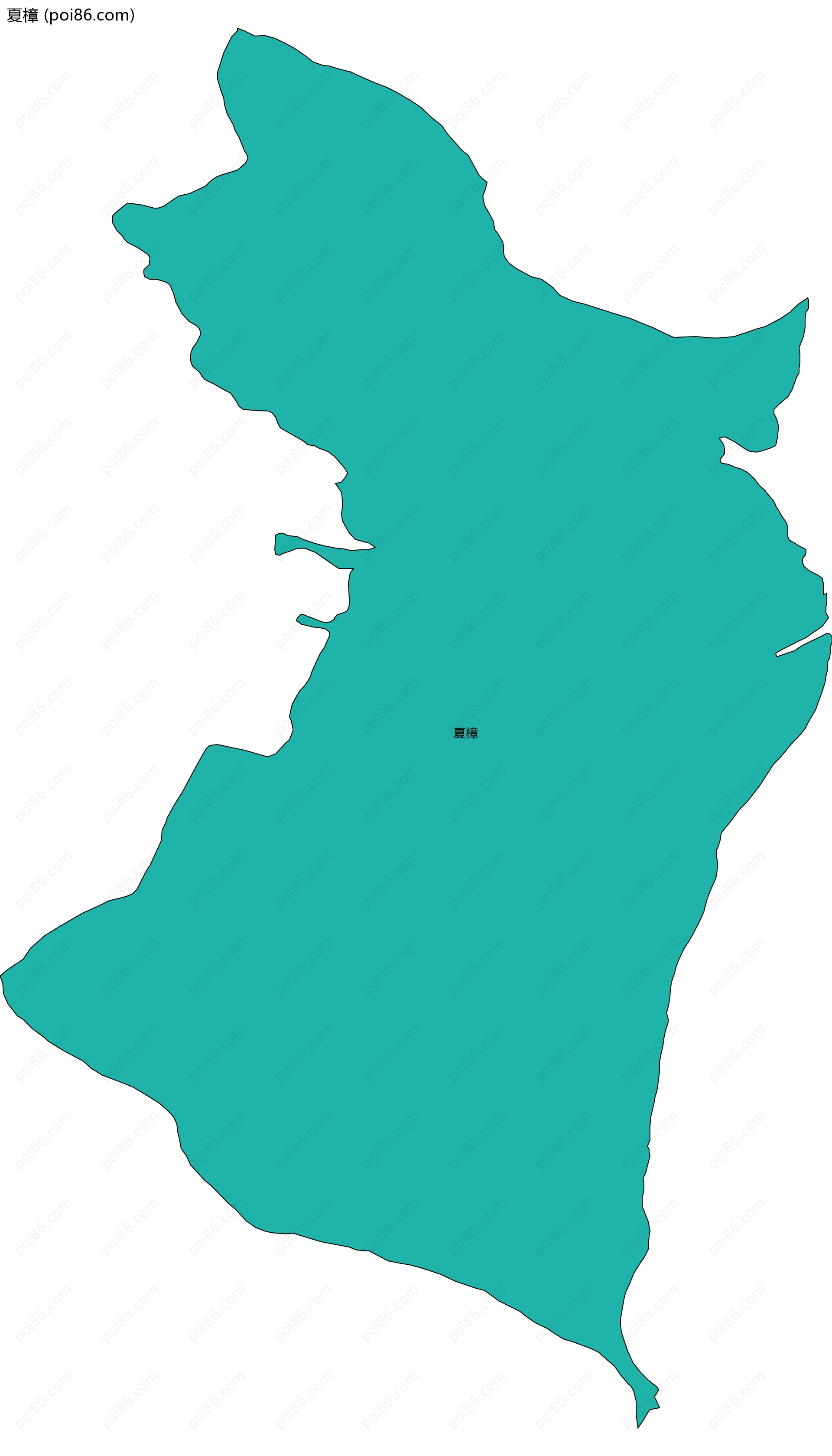 夏樟边界地图