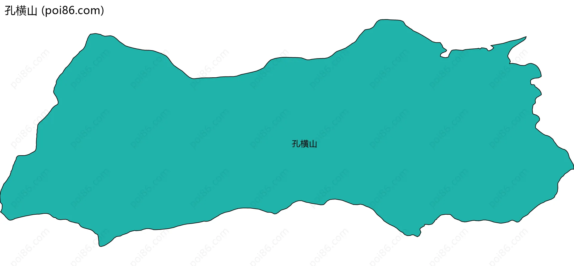 孔横山边界地图