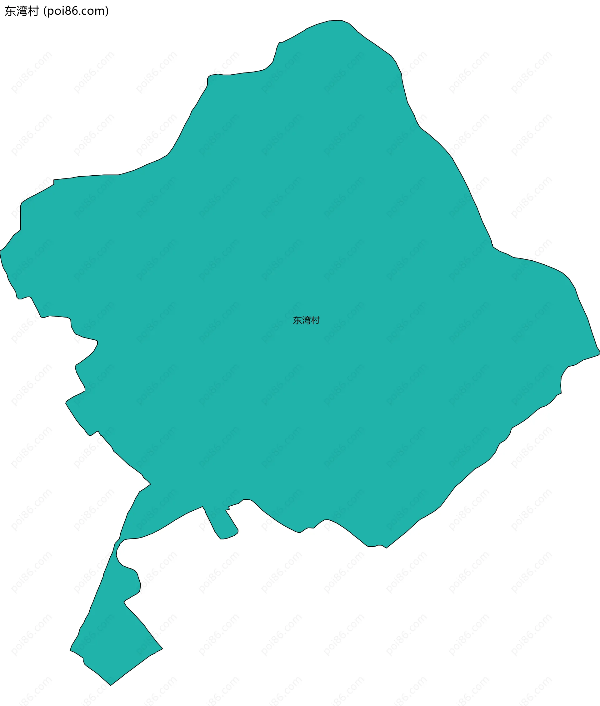 东湾村边界地图