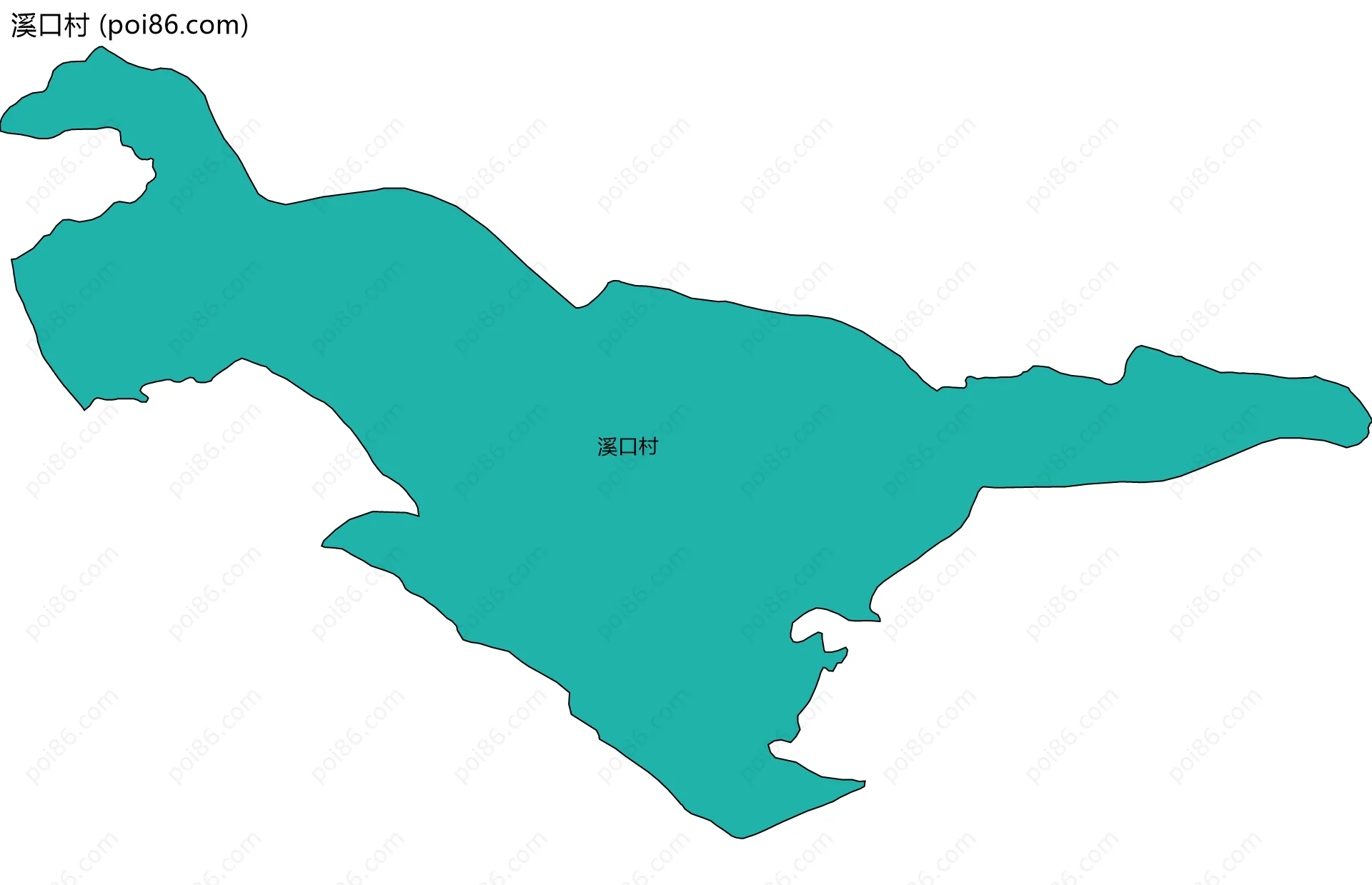 溪口村边界地图