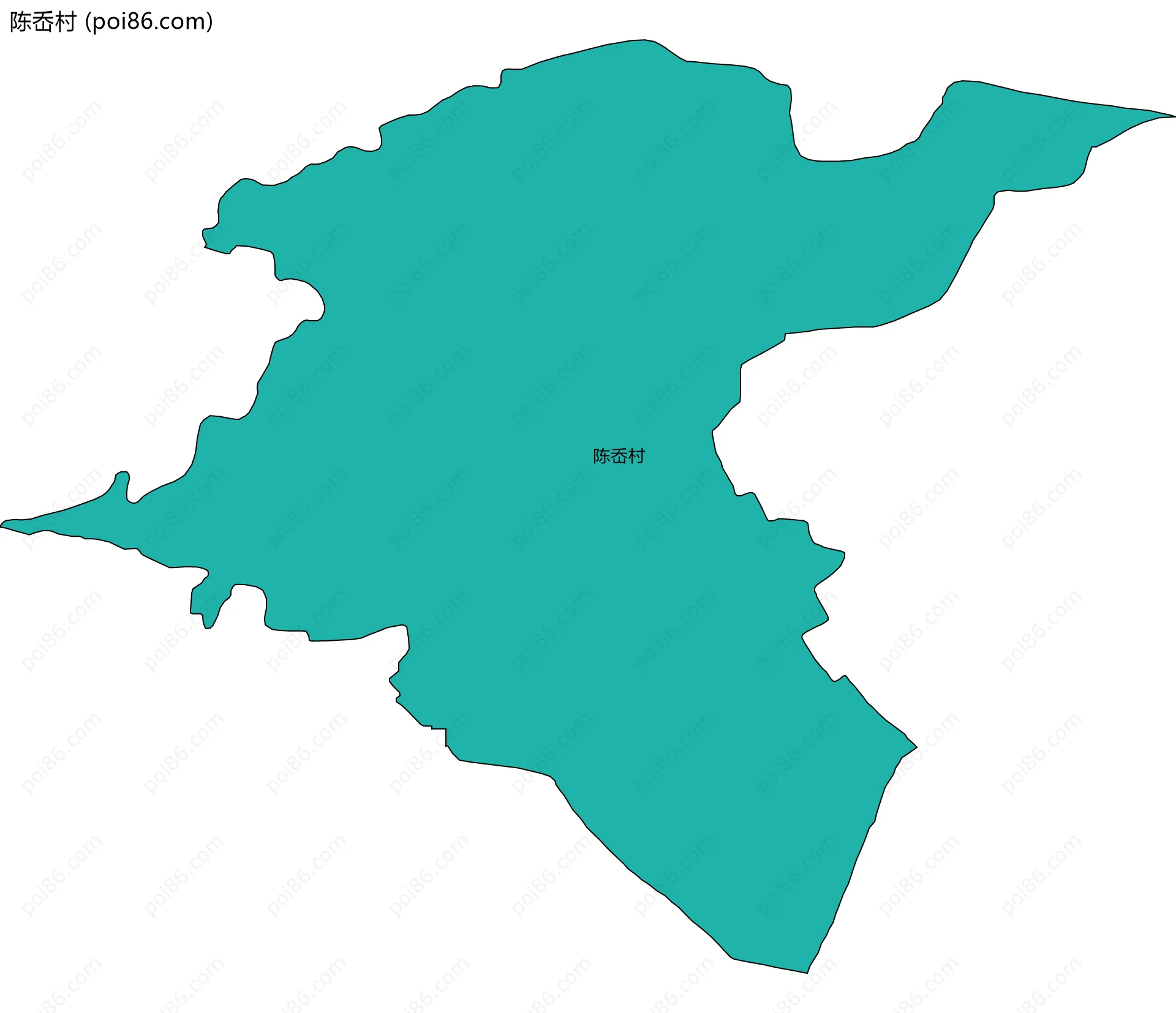 陈岙村边界地图
