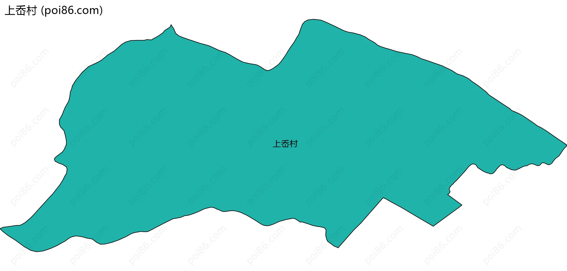 上岙村边界地图
