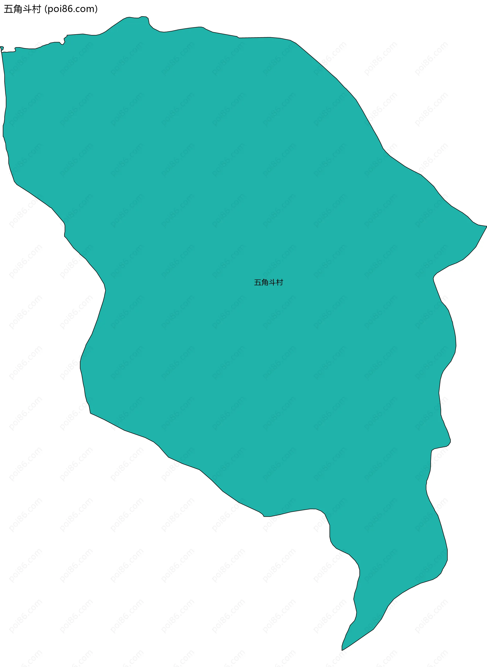 五角斗村边界地图