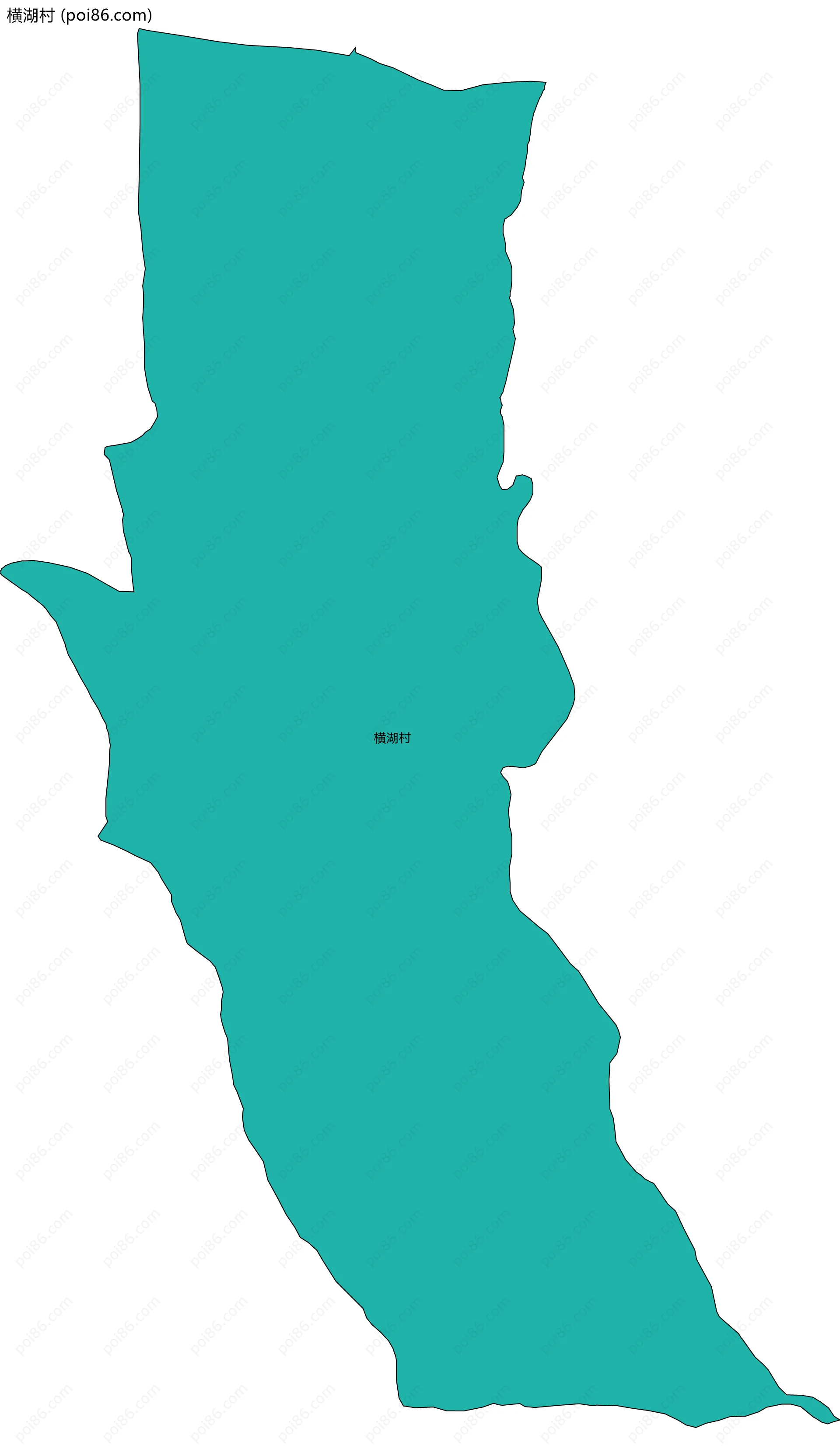 横湖村边界地图
