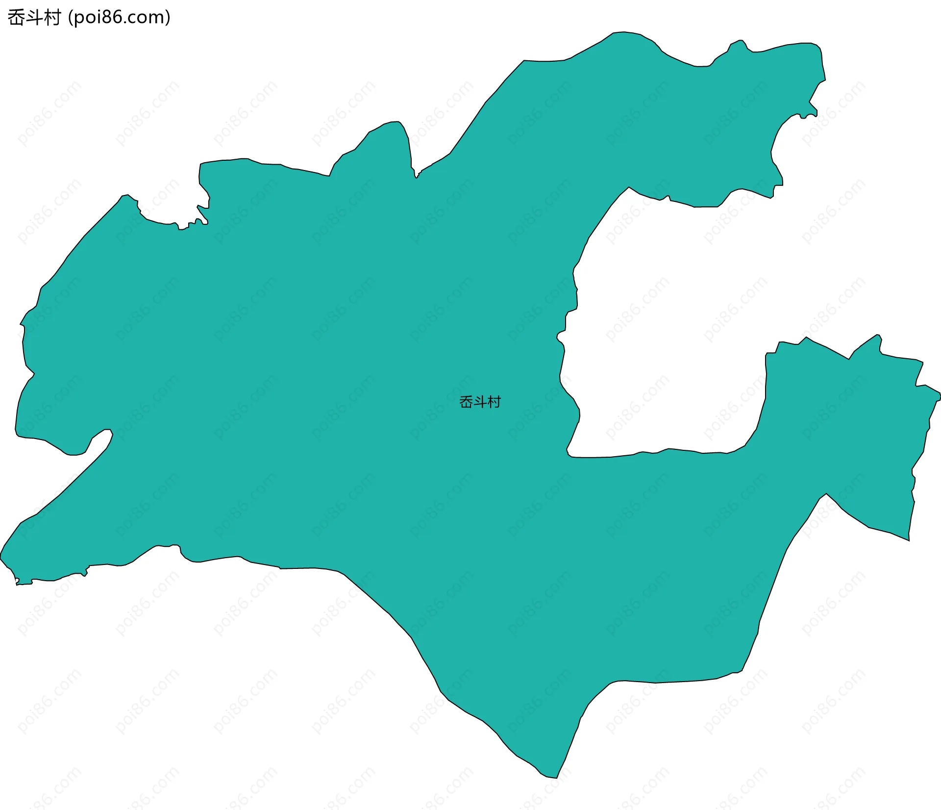 岙斗村边界地图