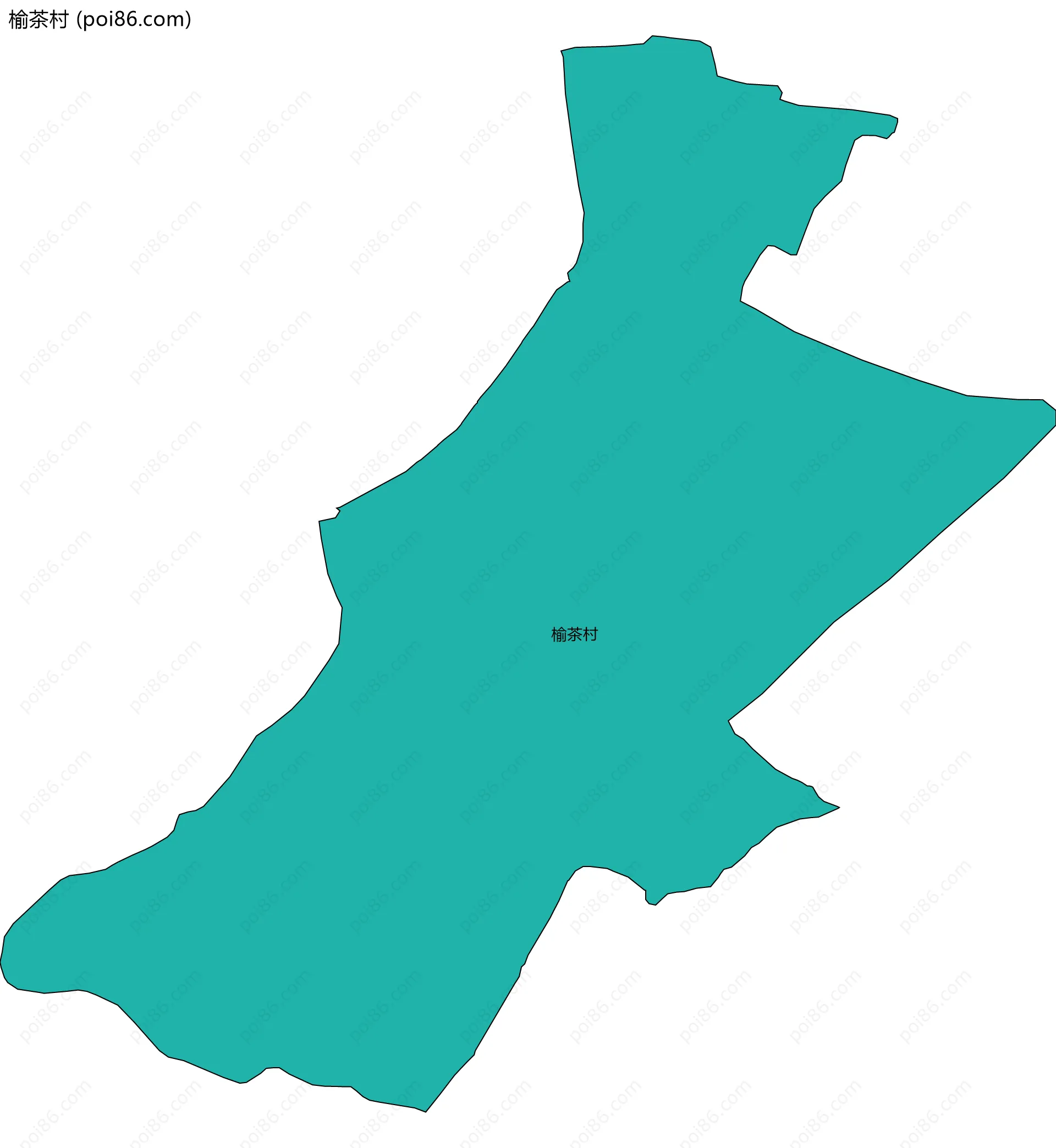 榆茶村边界地图