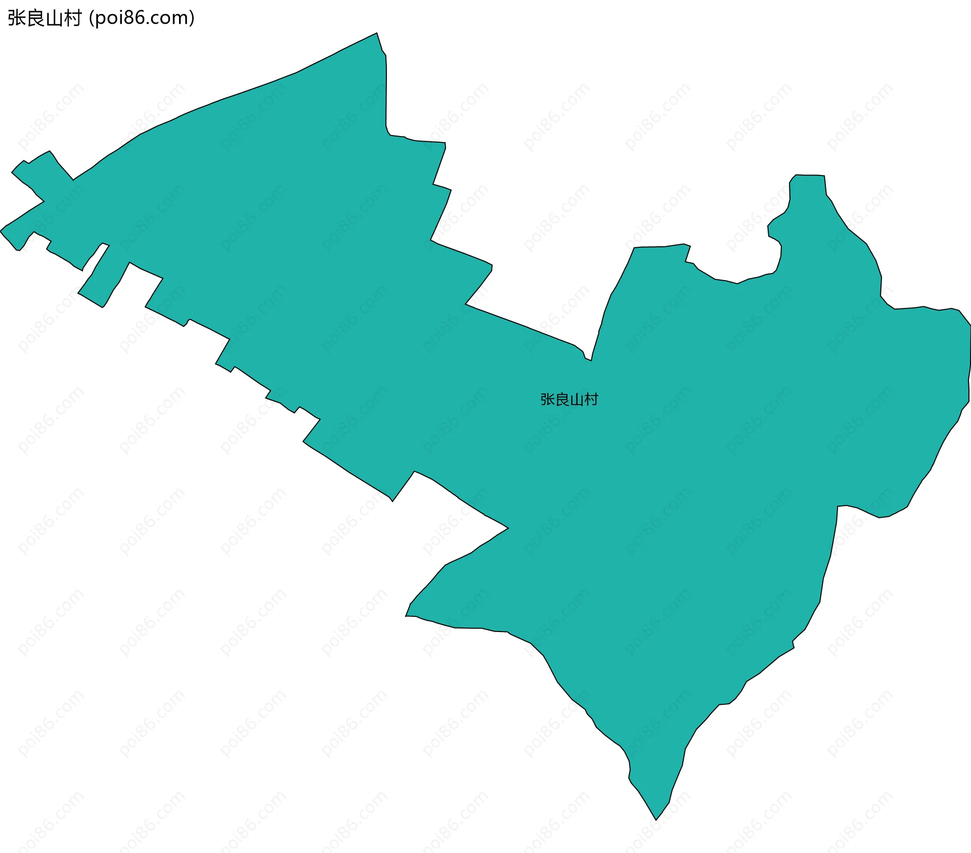 张良山村边界地图