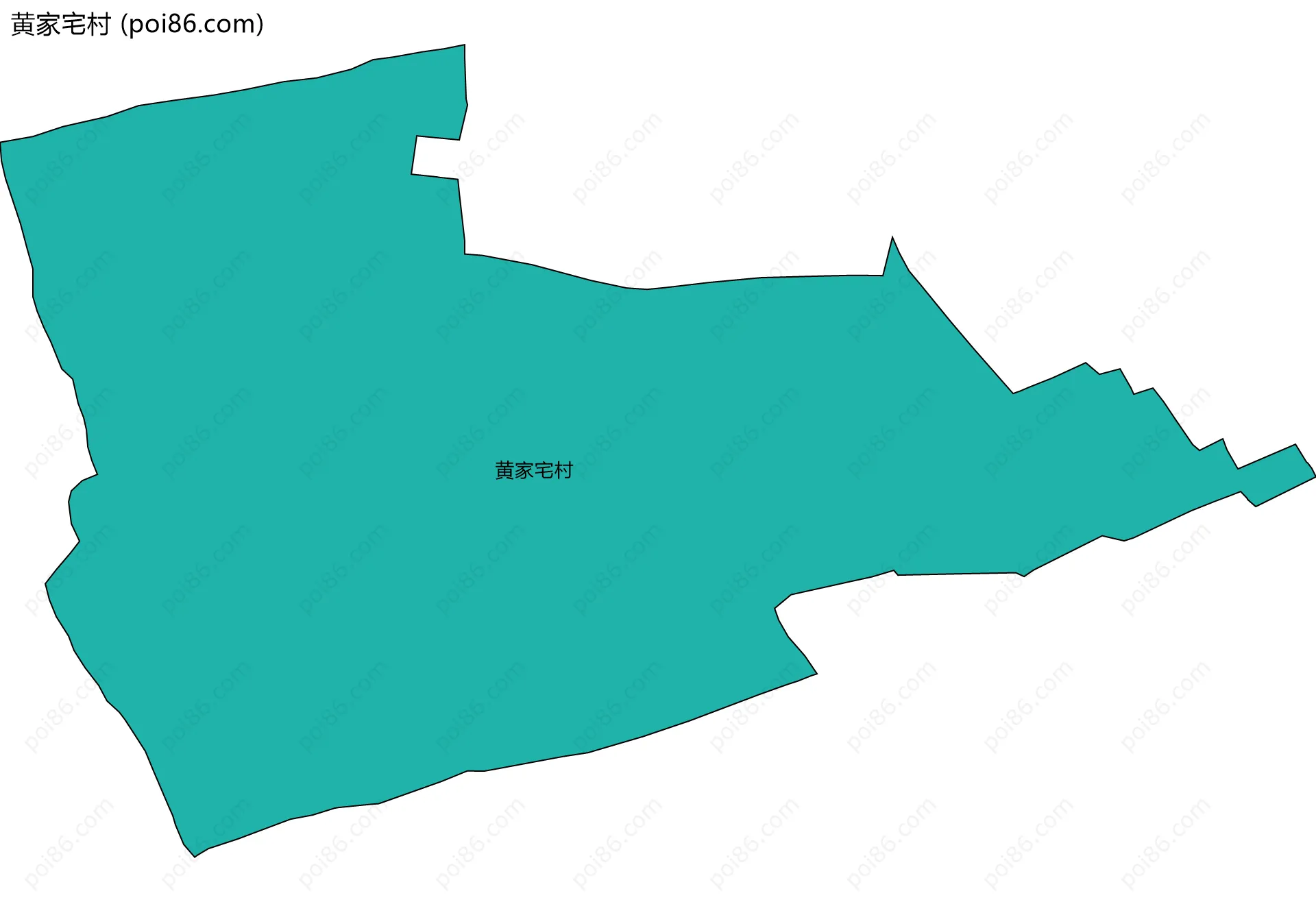 黄家宅村边界地图