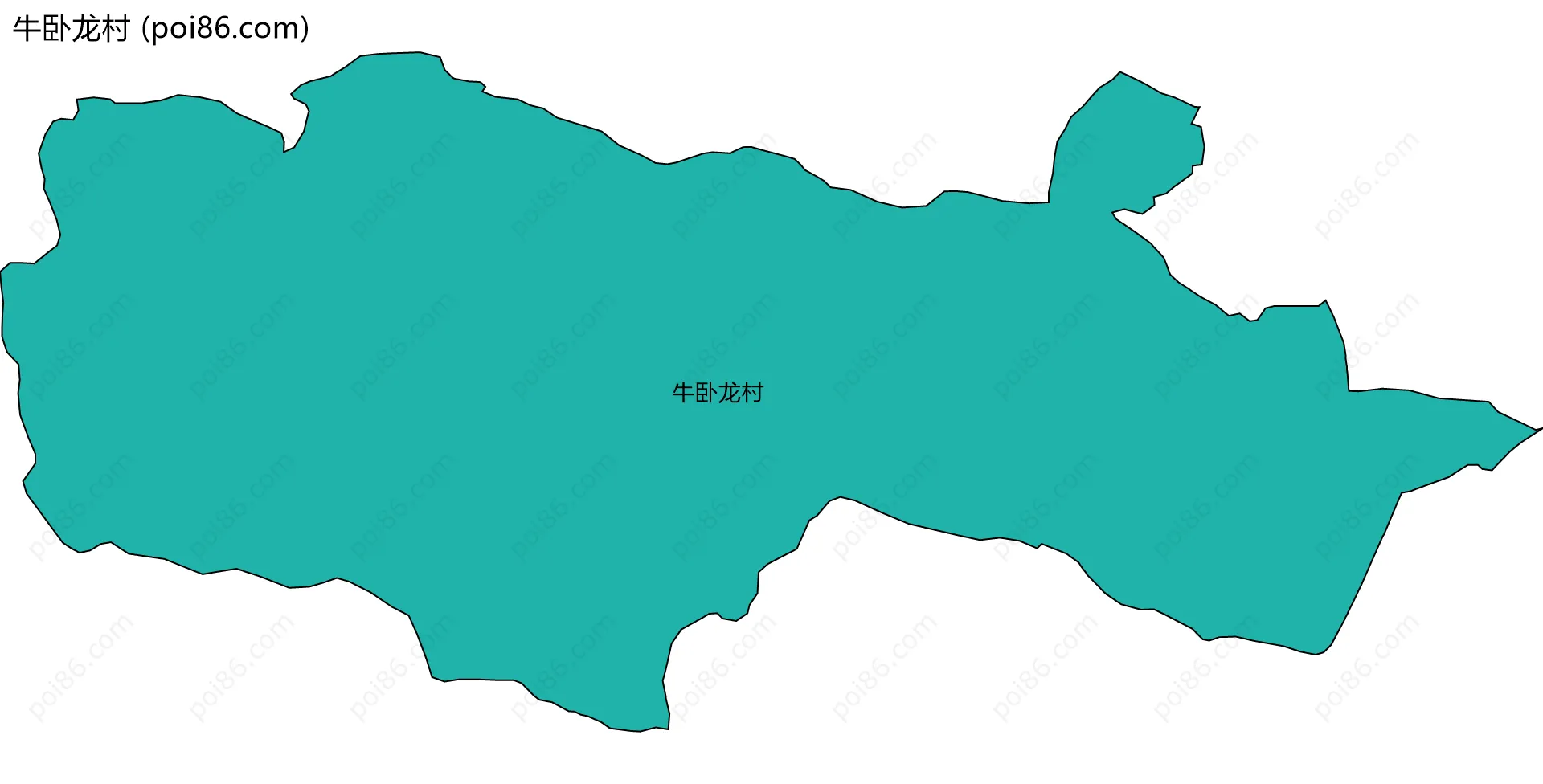 牛卧龙村边界地图