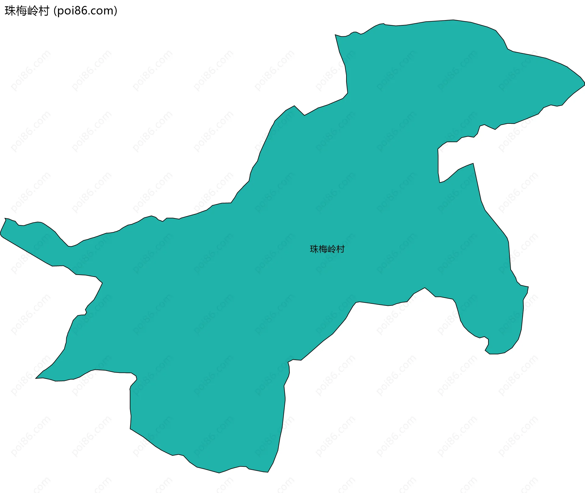 珠梅岭村边界地图