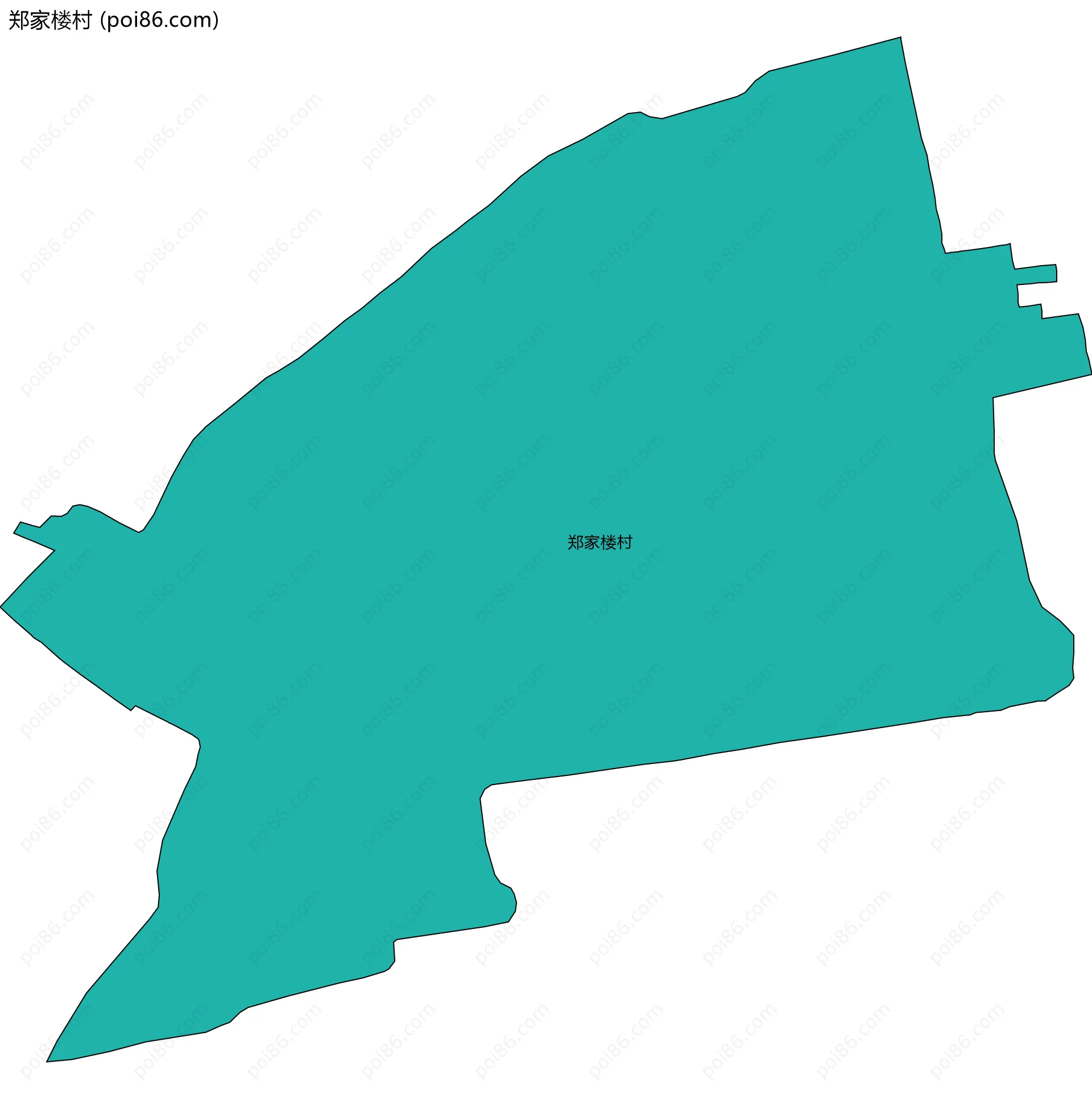 郑家楼村边界地图