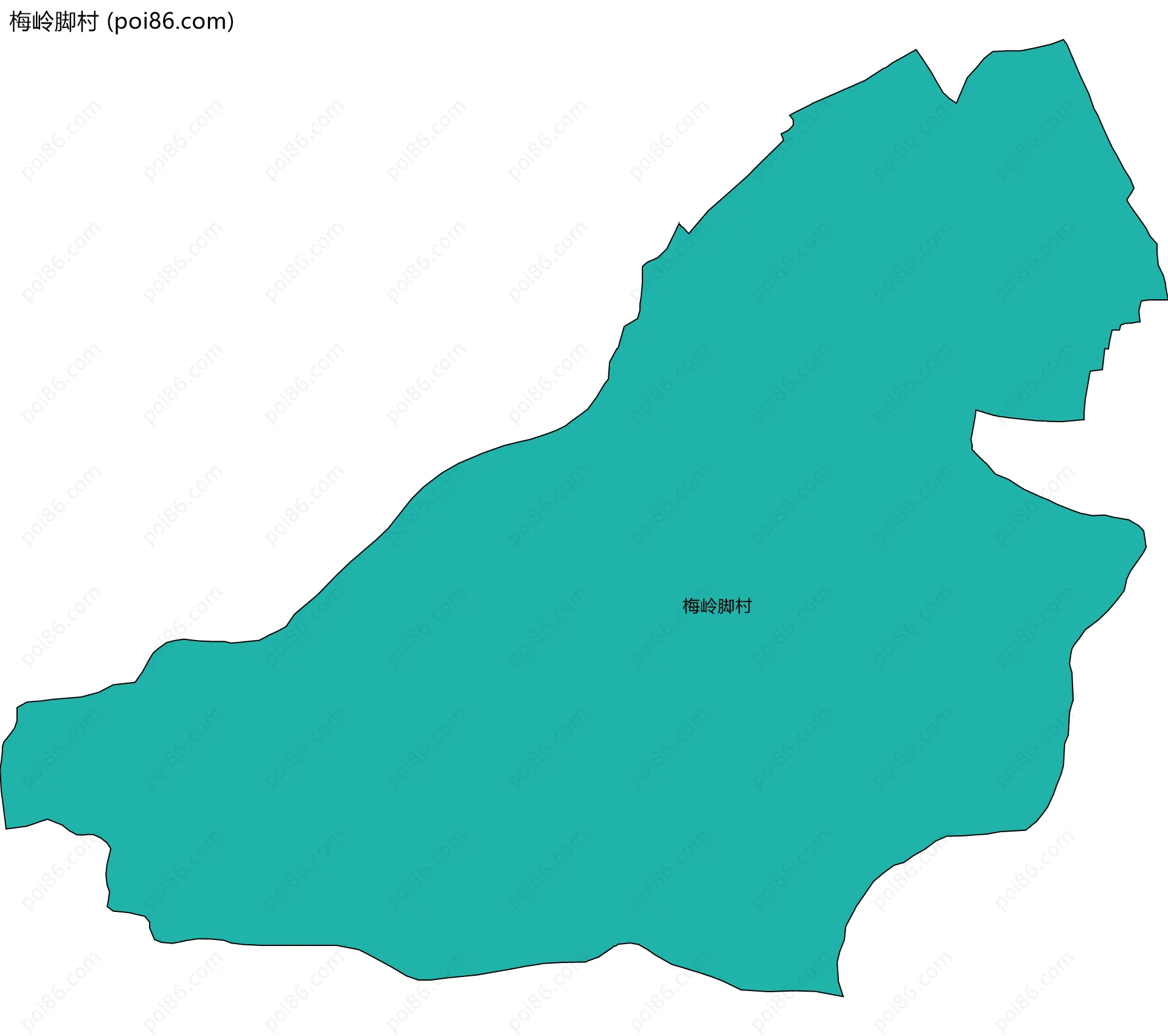 梅岭脚村边界地图
