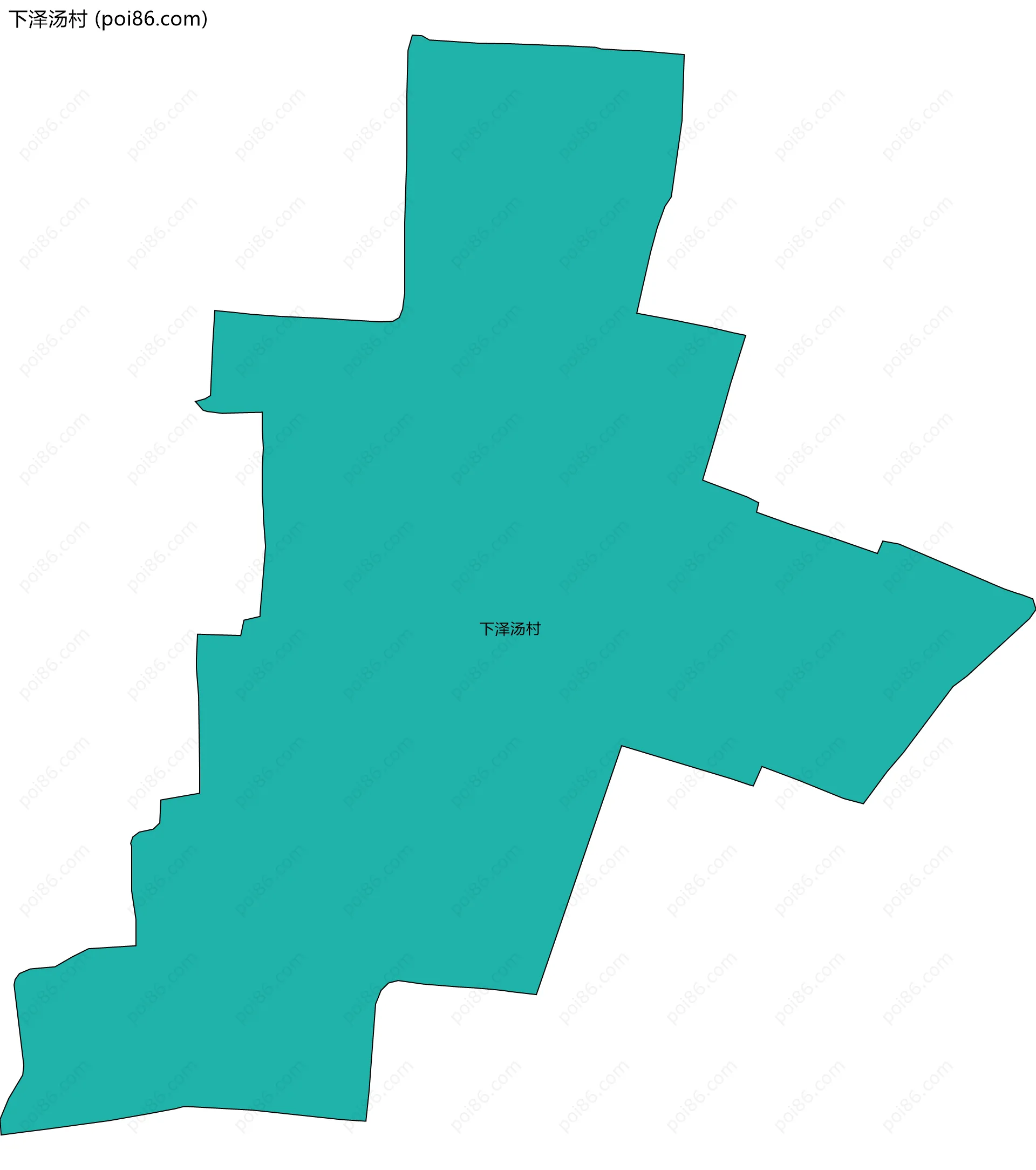 下泽汤村边界地图