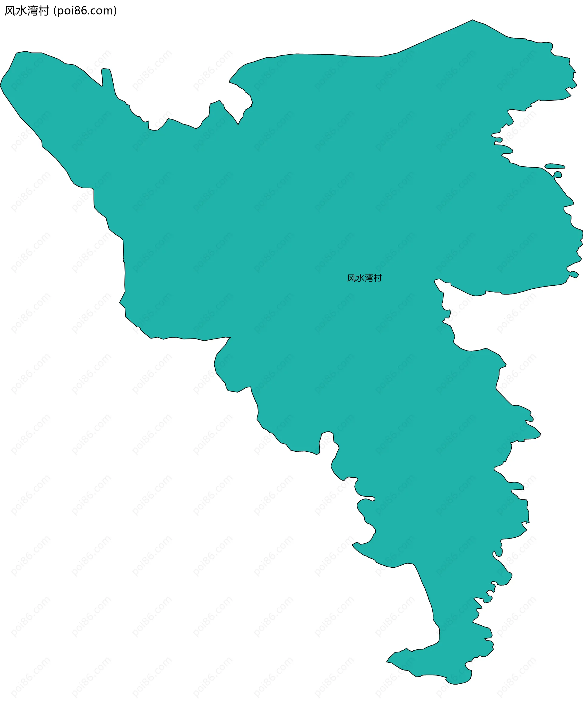 风水湾村边界地图