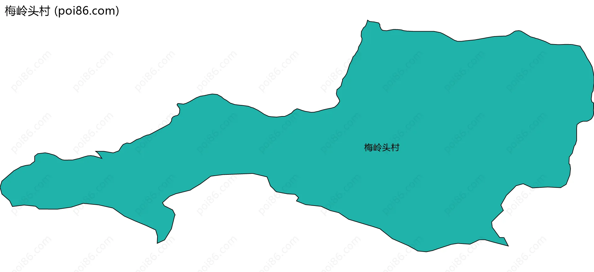 梅岭头村边界地图