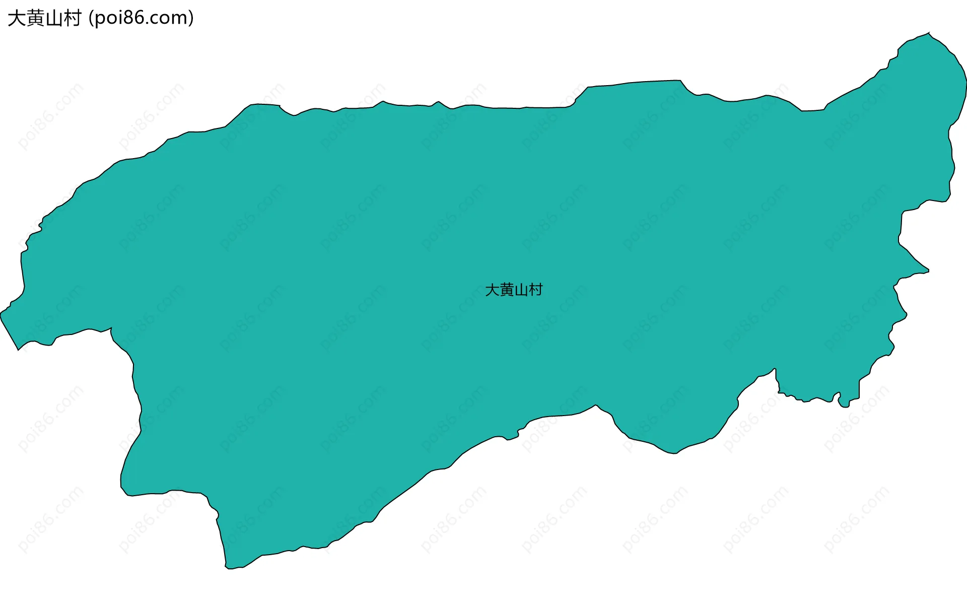 大黄山村边界地图