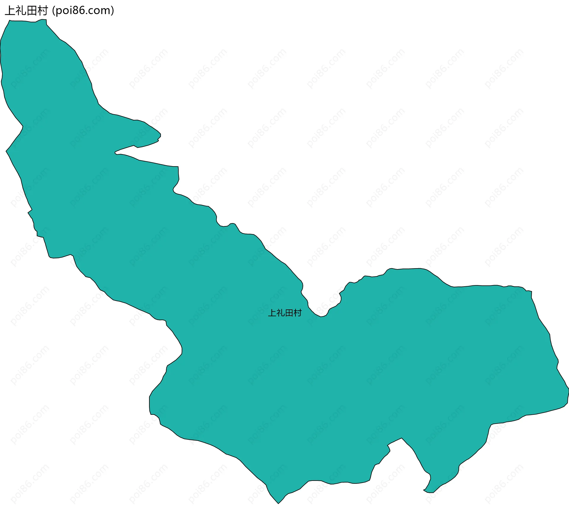 上礼田村边界地图