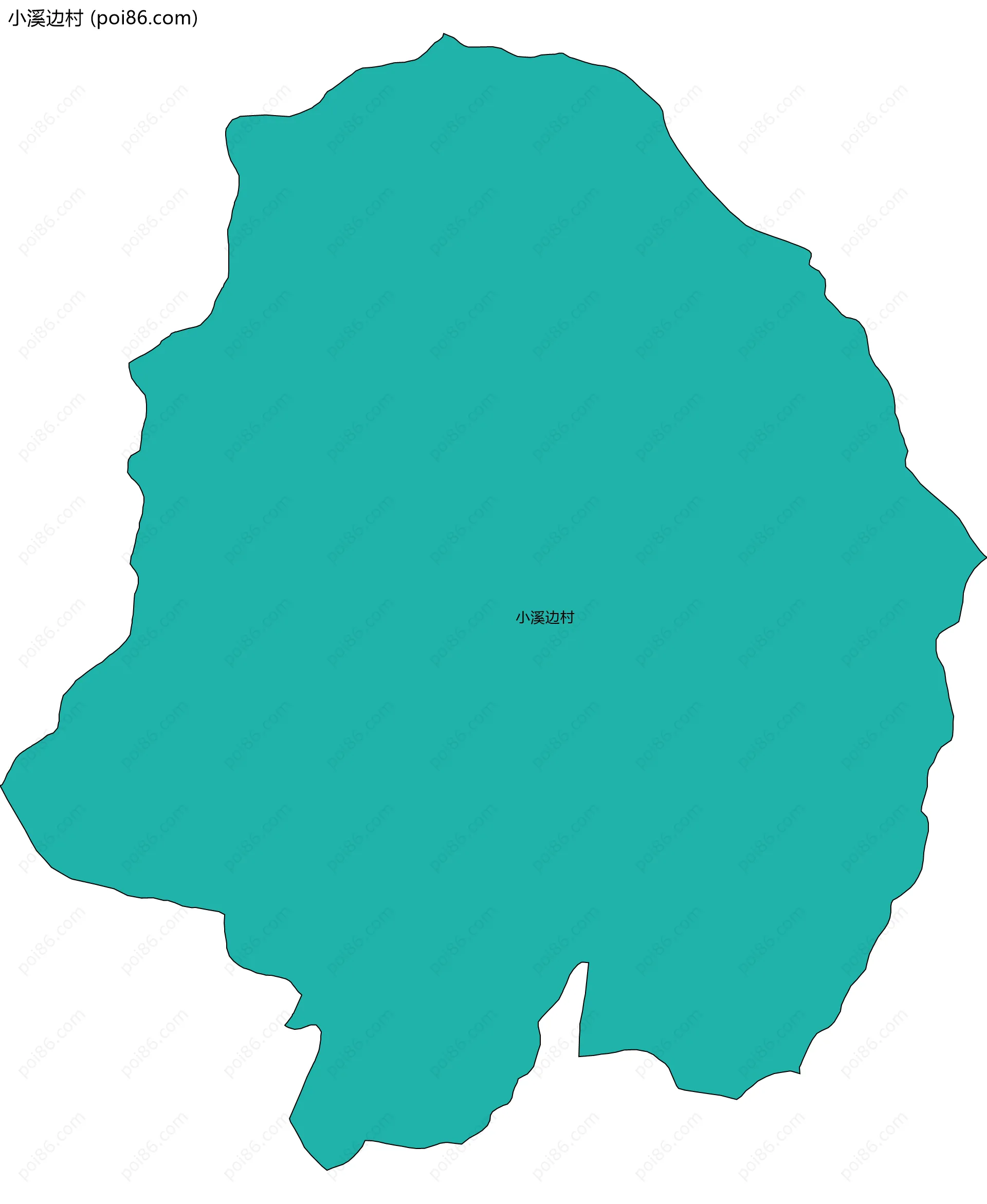 小溪边村边界地图
