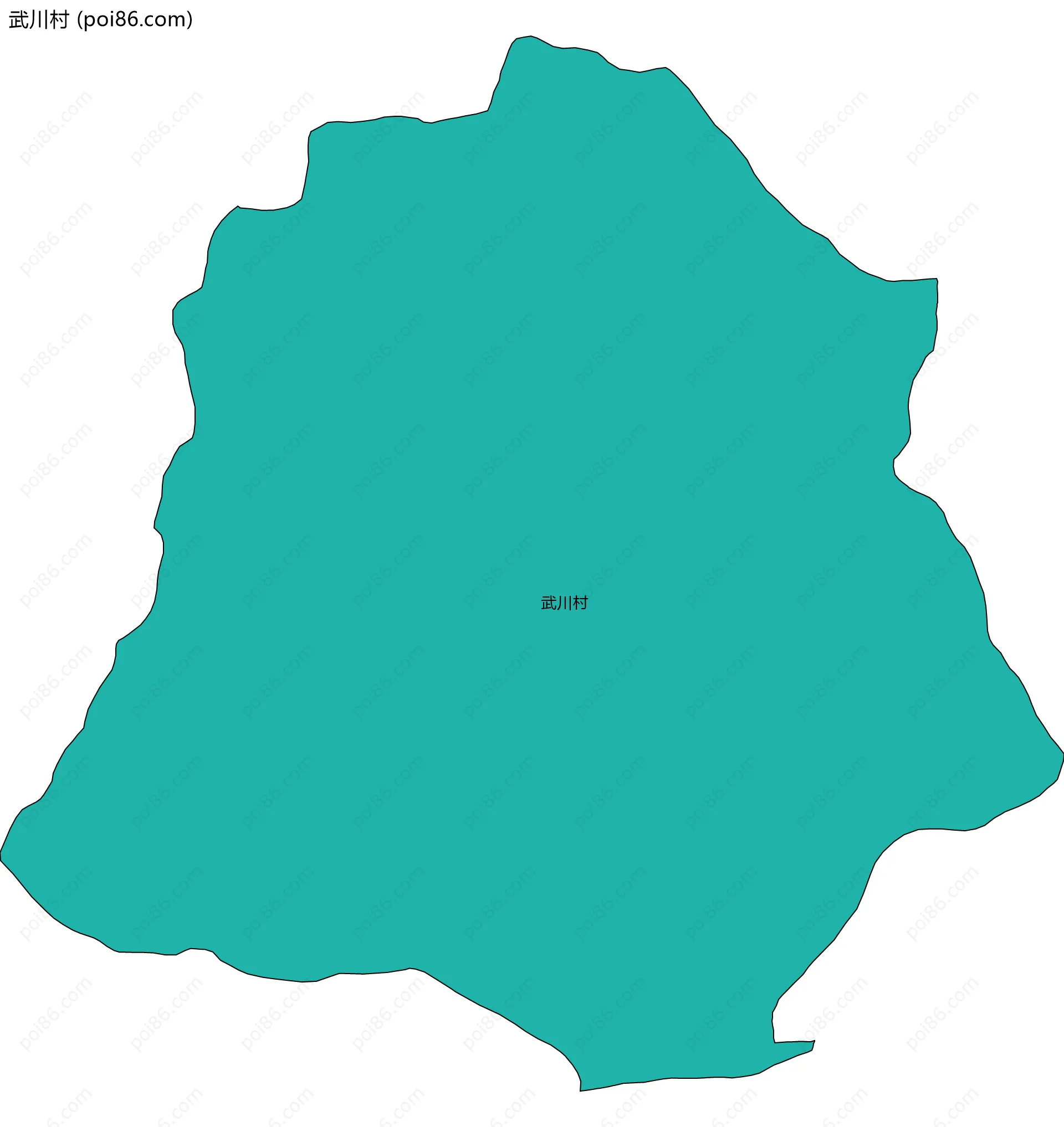 武川村边界地图