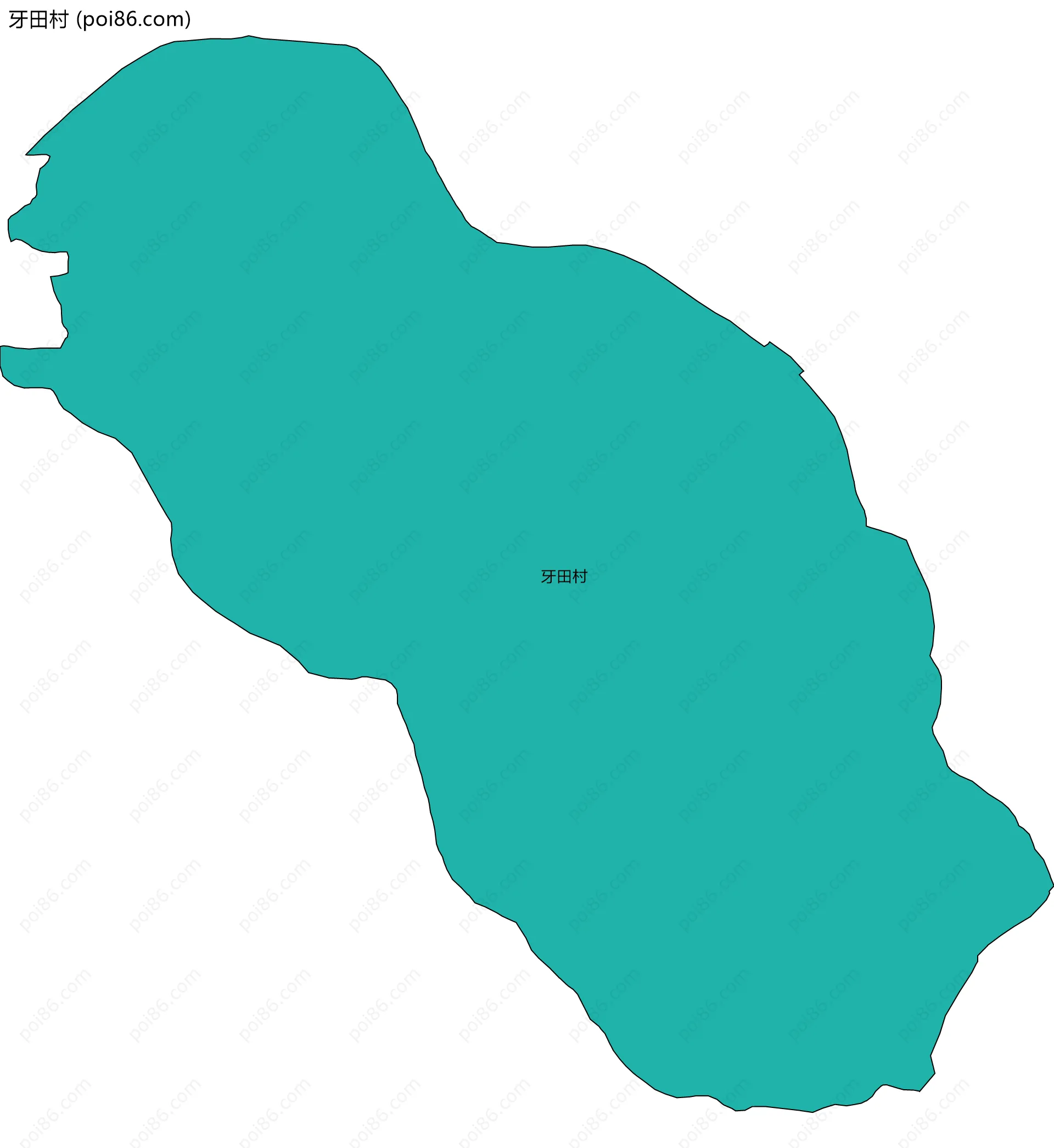 牙田村边界地图