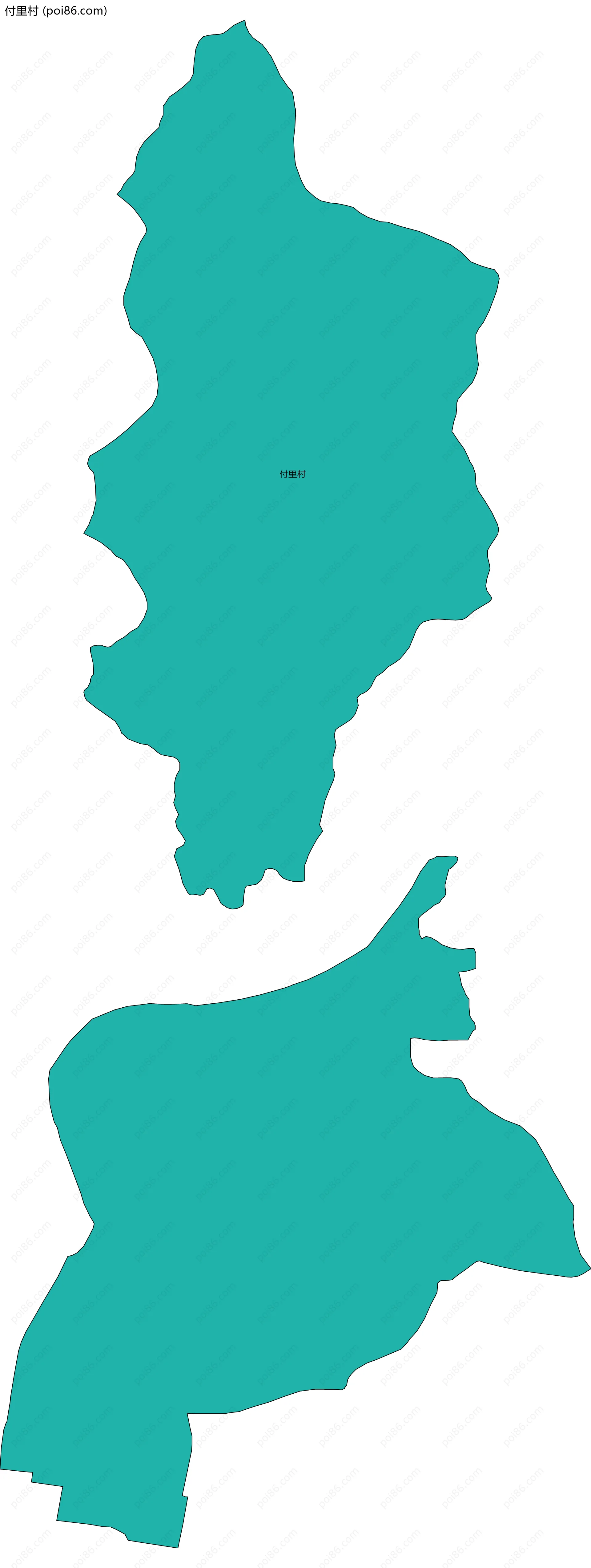 付里村边界地图