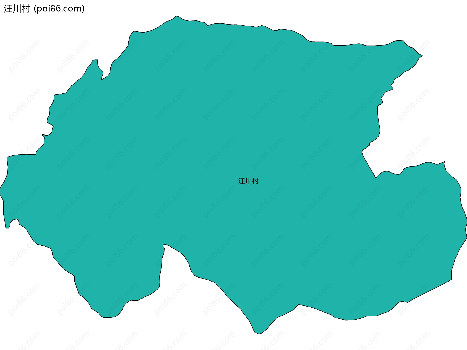 汪川村边界地图