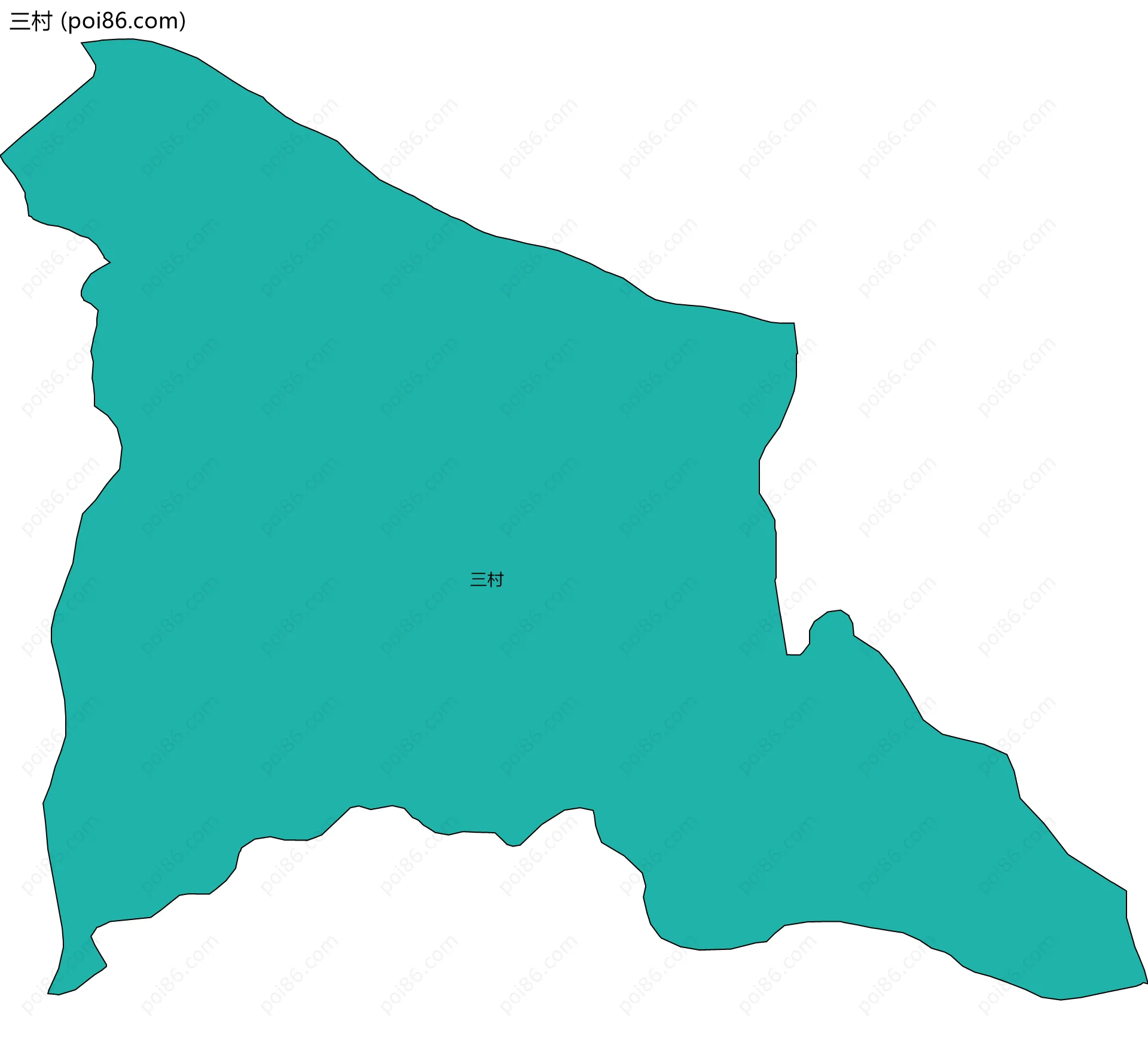 三村边界地图